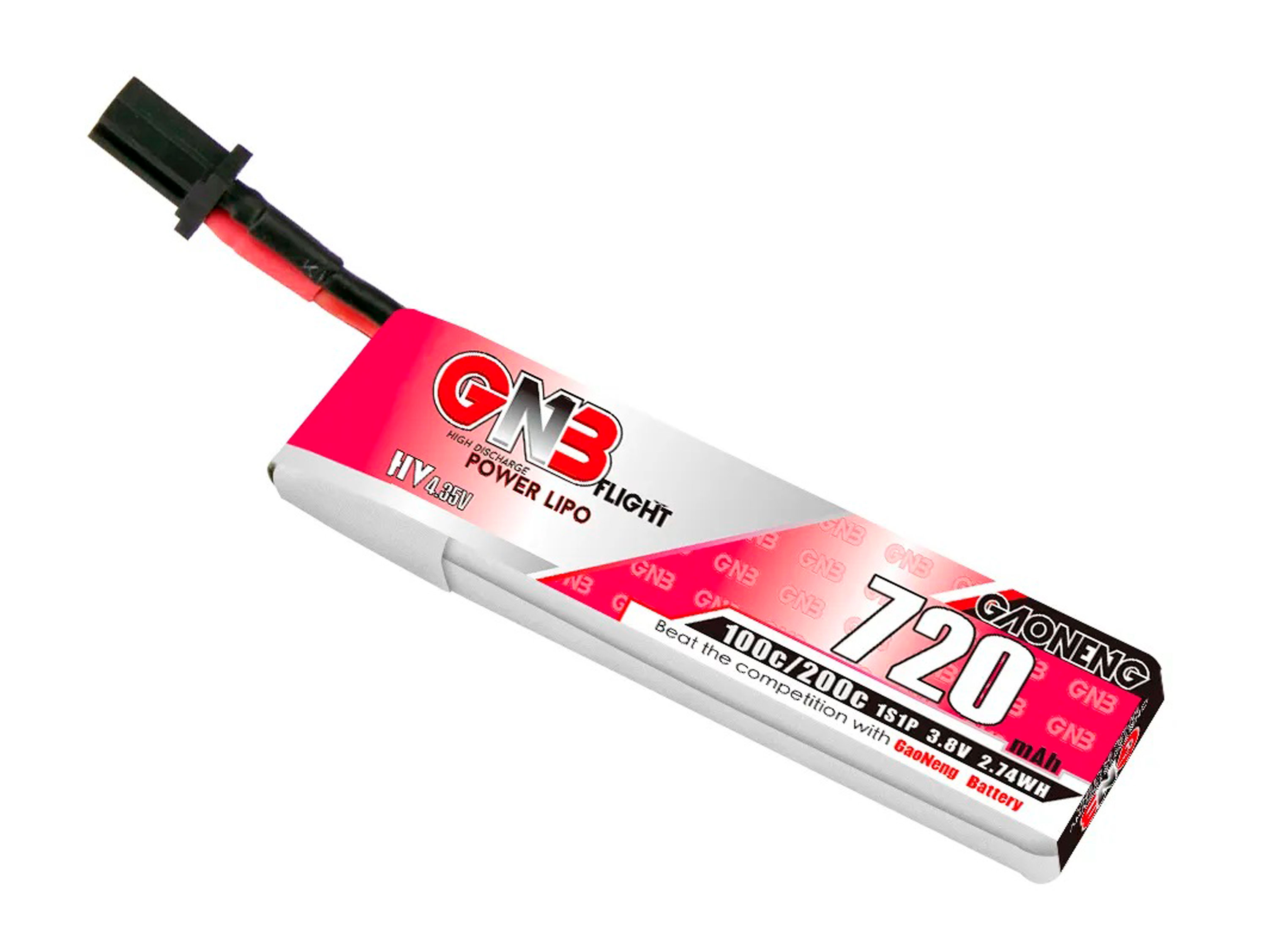 Акумулятор Gaoneng GNB HV GNB27 720mAh 1S 100C (з дротом) (світлина #1)