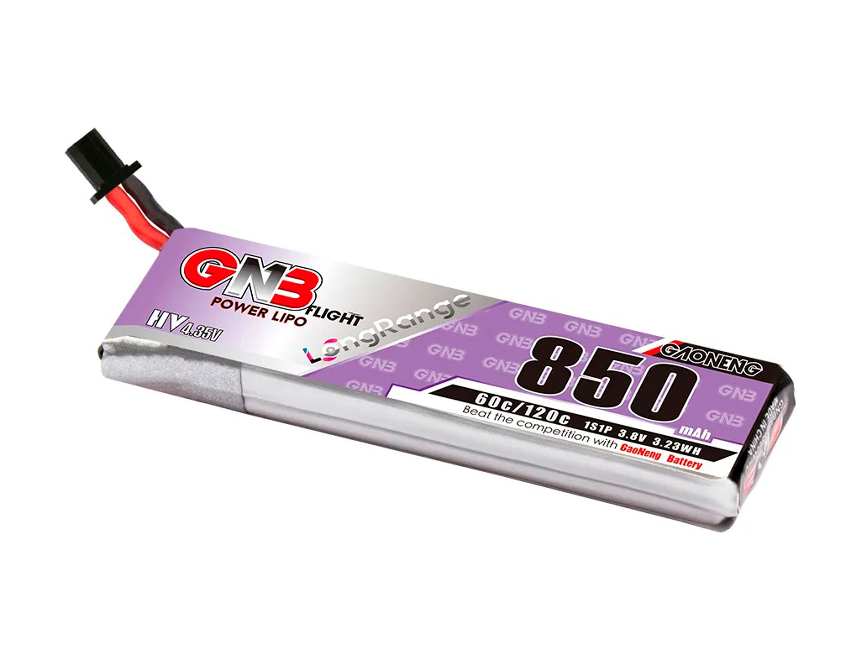 Акумулятор Gaoneng GNB HV GNB27 850mAh 1S 60C (з дротом) (світлина #1)