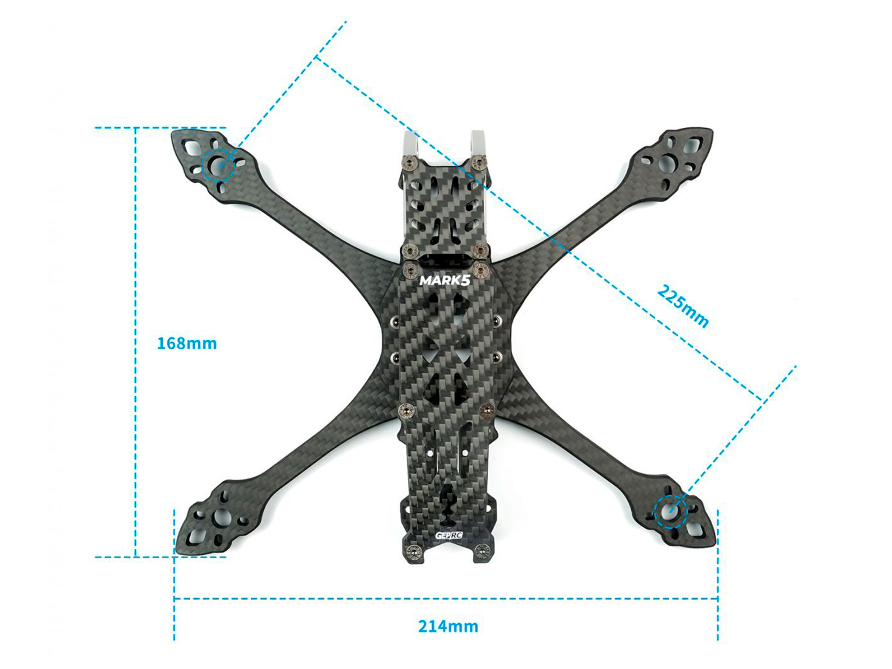 Рама для квадрокоптера GEPRC GEP-MARK5 Freestyle (225мм) (світлина #6)
