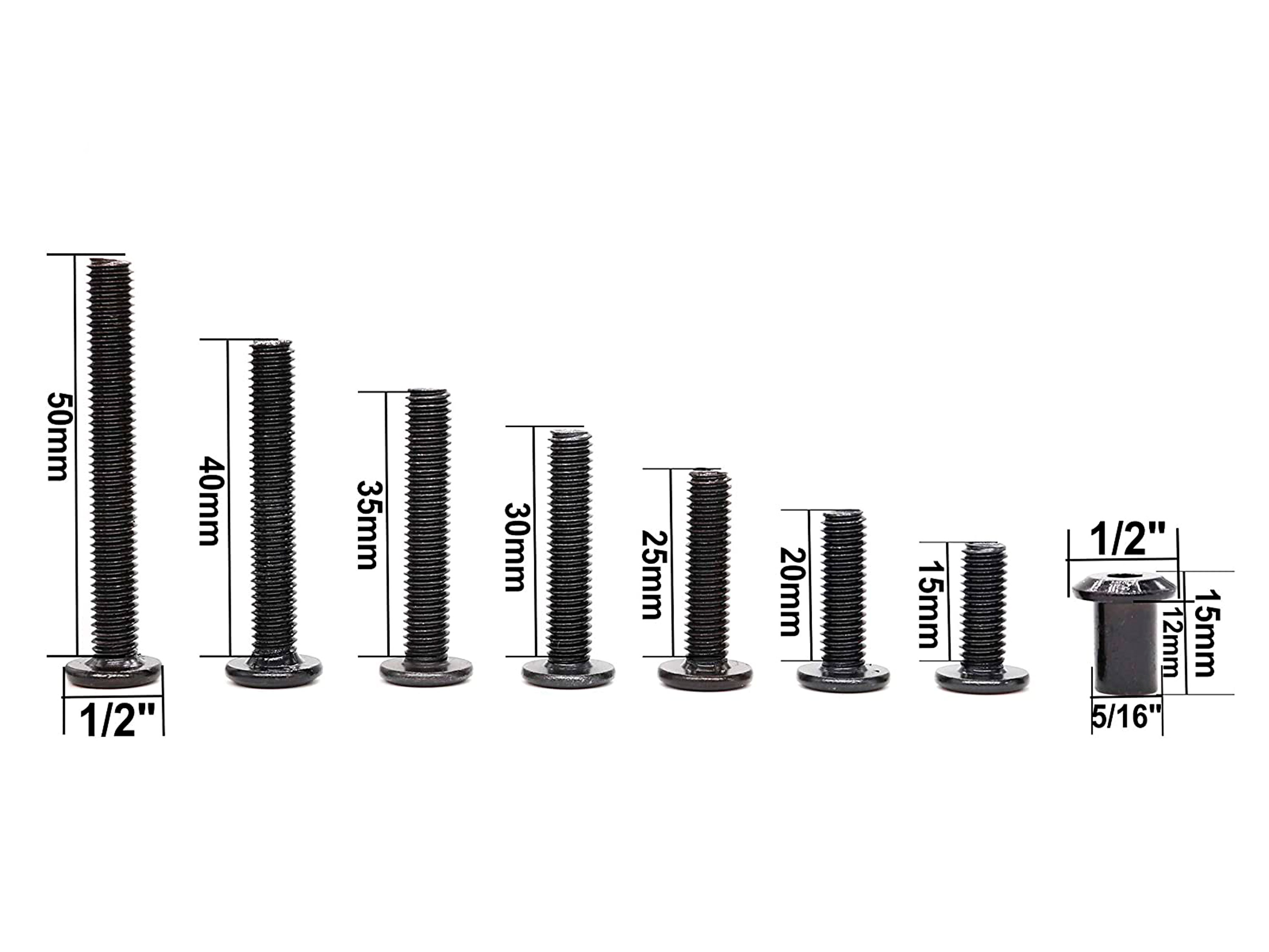 Набір гвинтів з шестигранником і гайок М6 (60шт) (світлина #3)