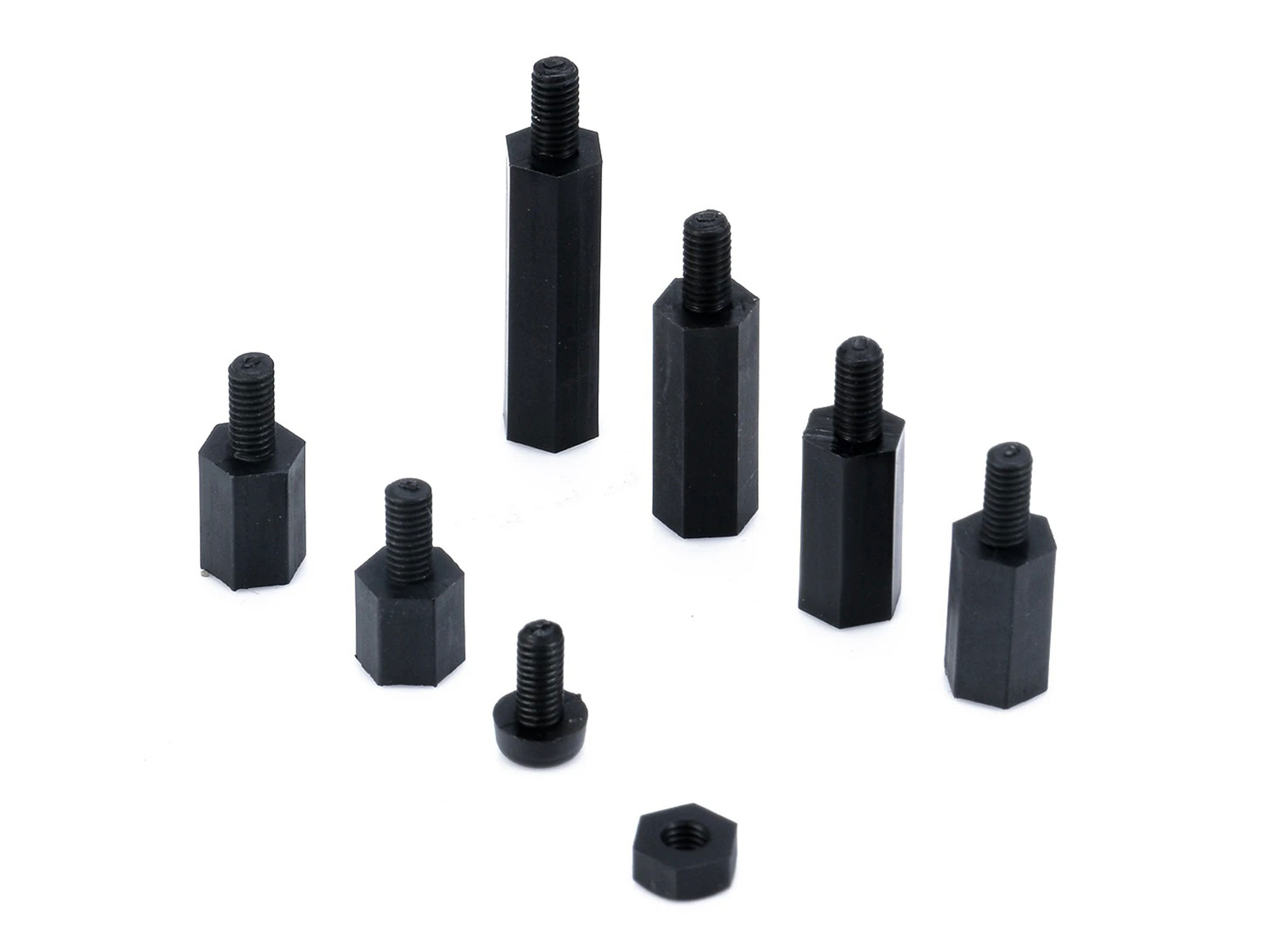 Набір нейлонових стійок і гайок з гвинтами М3 (180шт) (світлина #2)