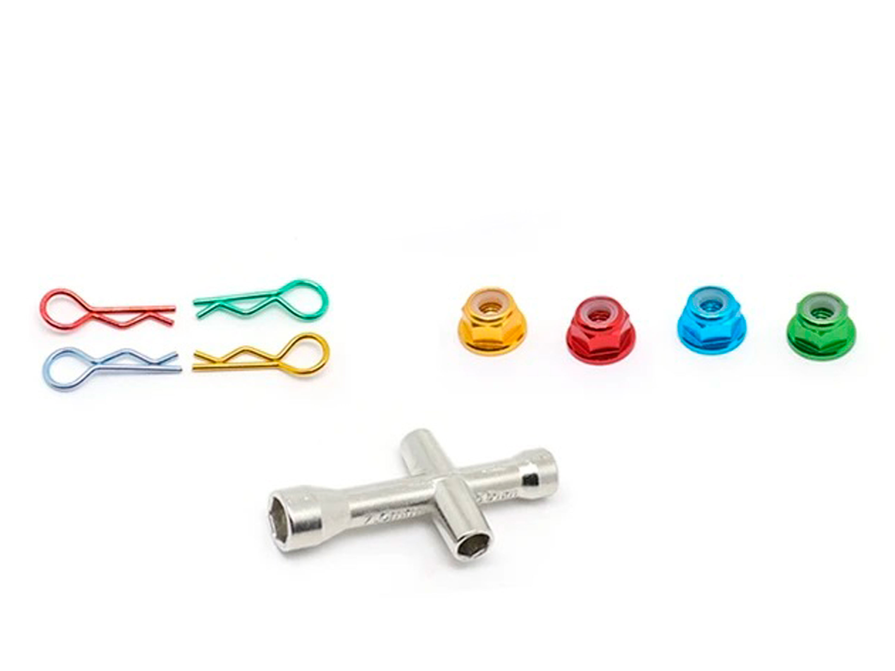 Набір кліпс з гайками М4 для автомоделей 1/10 / 1/12 (100шт) (світлина #4)