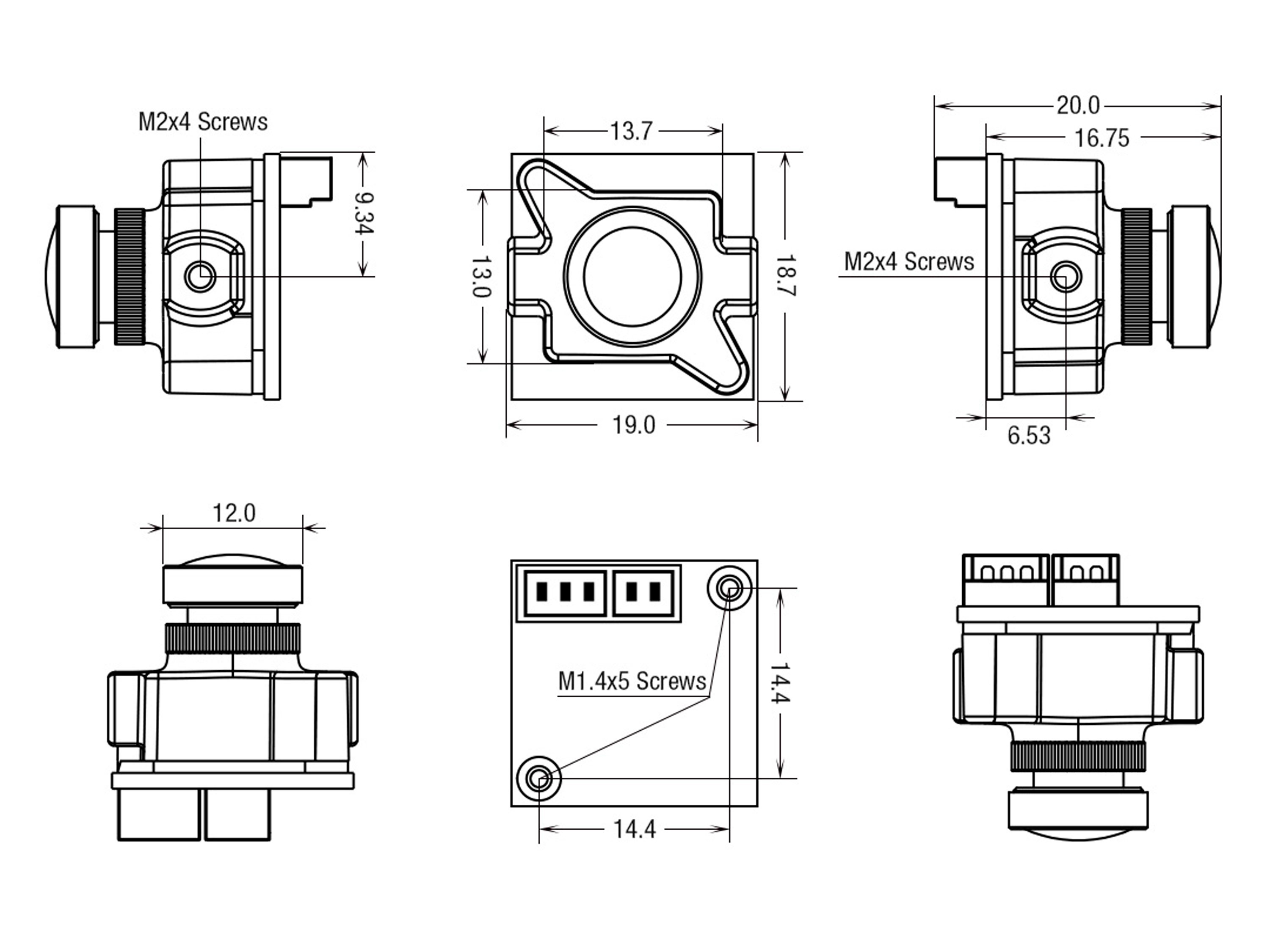 Камера Foxeer Razer Micro FPV 1200TVL 1.8мм (чорна) (світлина #4)