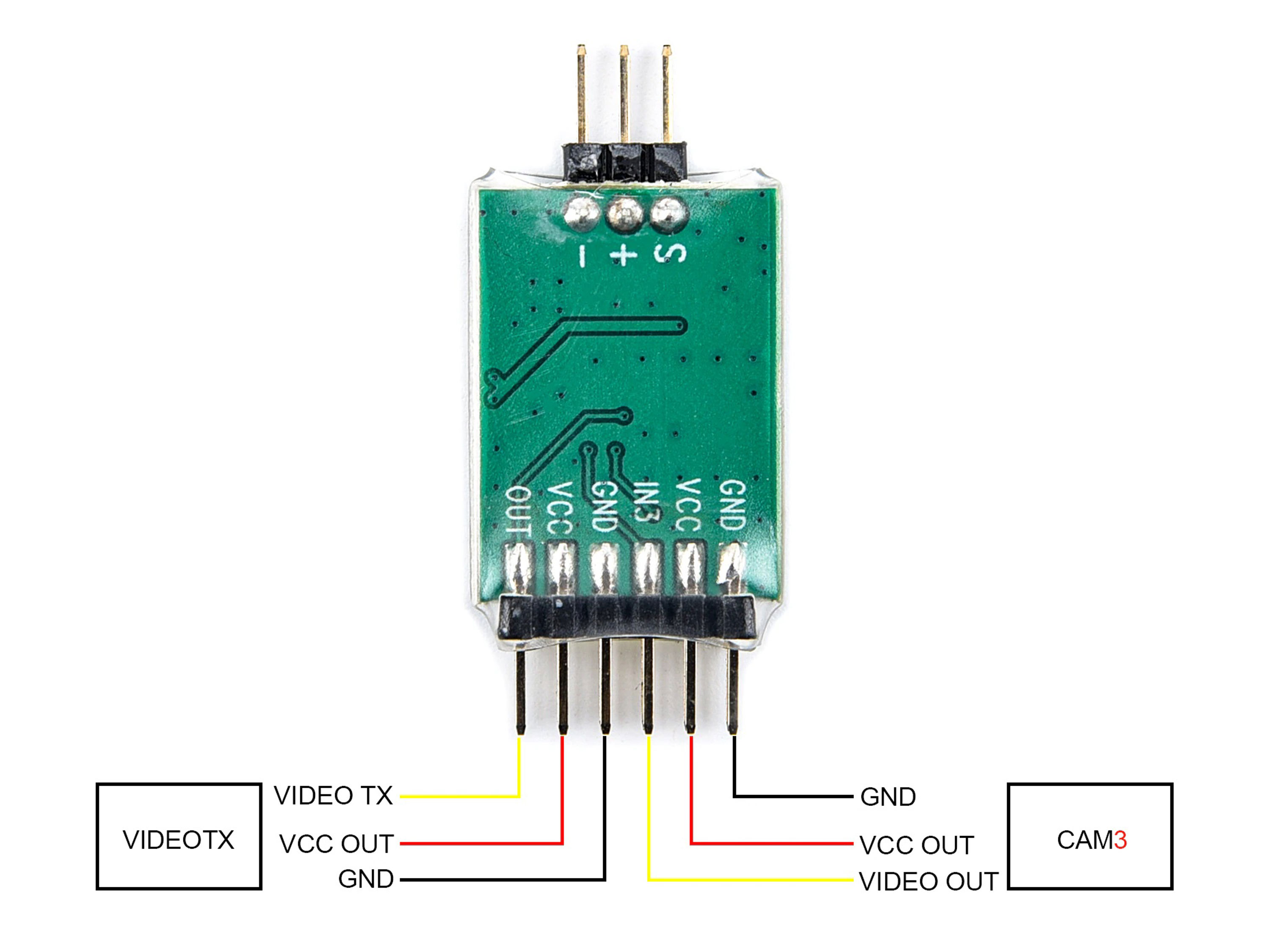 Перемикач відеосигналу для FPV камер (3 канали) (світлина #4)