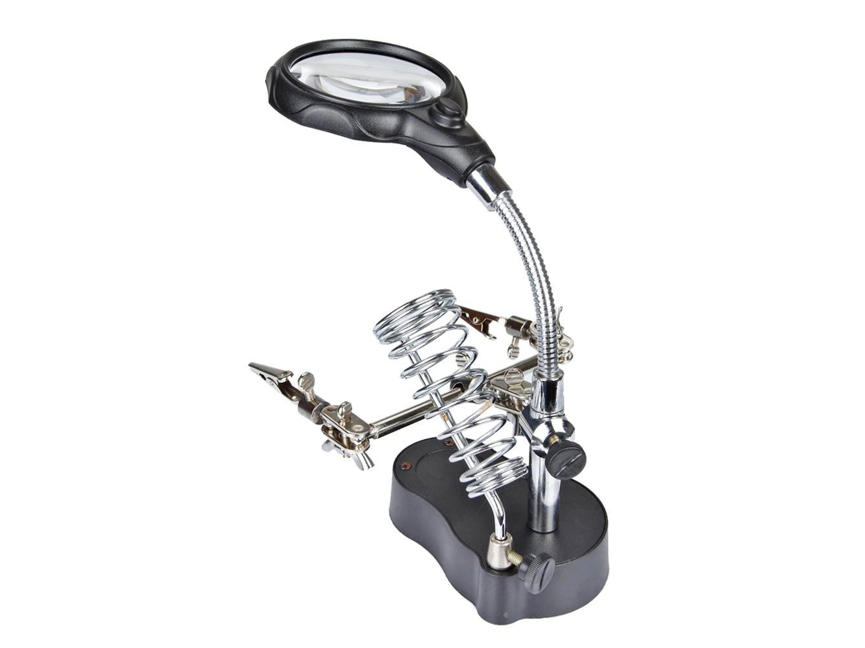 Тримач плат і паяльника TE-801 з LED-підсвіткою (третя рука) (світлина #2)