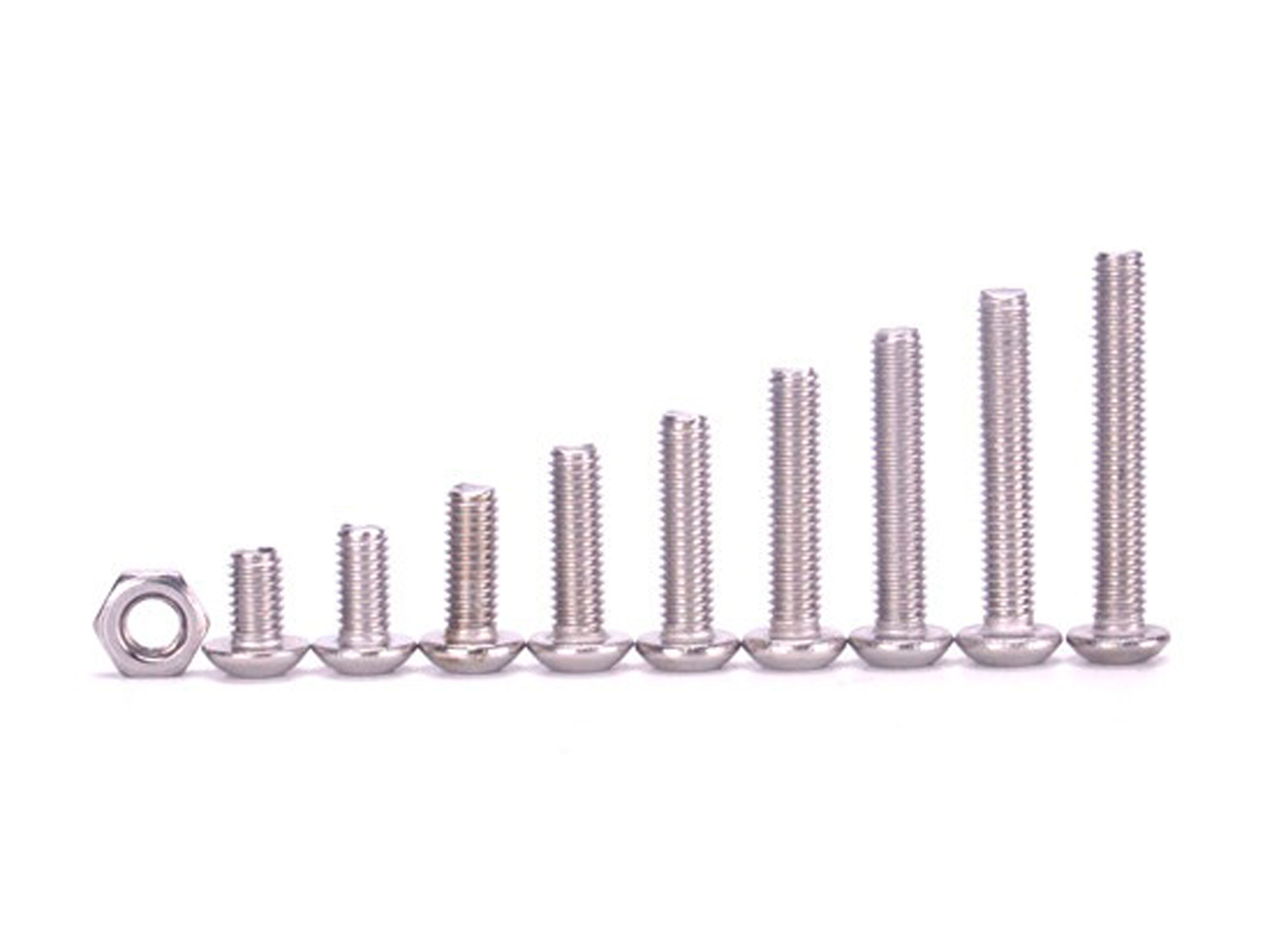 Набір гвинтів з шестигранником і гайок М3 (340шт) (світлина #2)