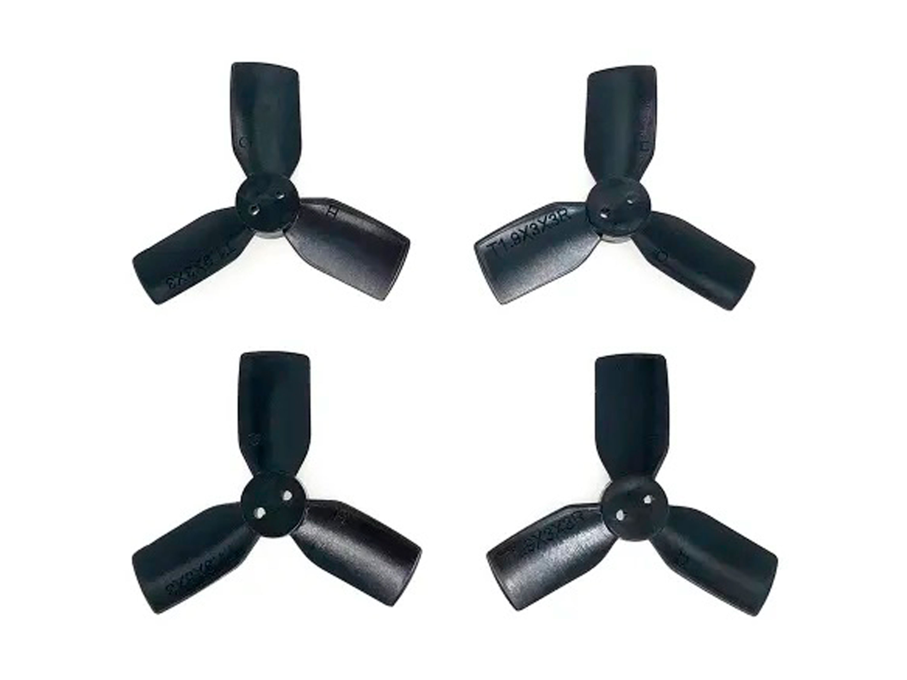 Комплект пропелерів HQProp T1.9x3x3 чорні (вал 1.5мм) (світлина #1)