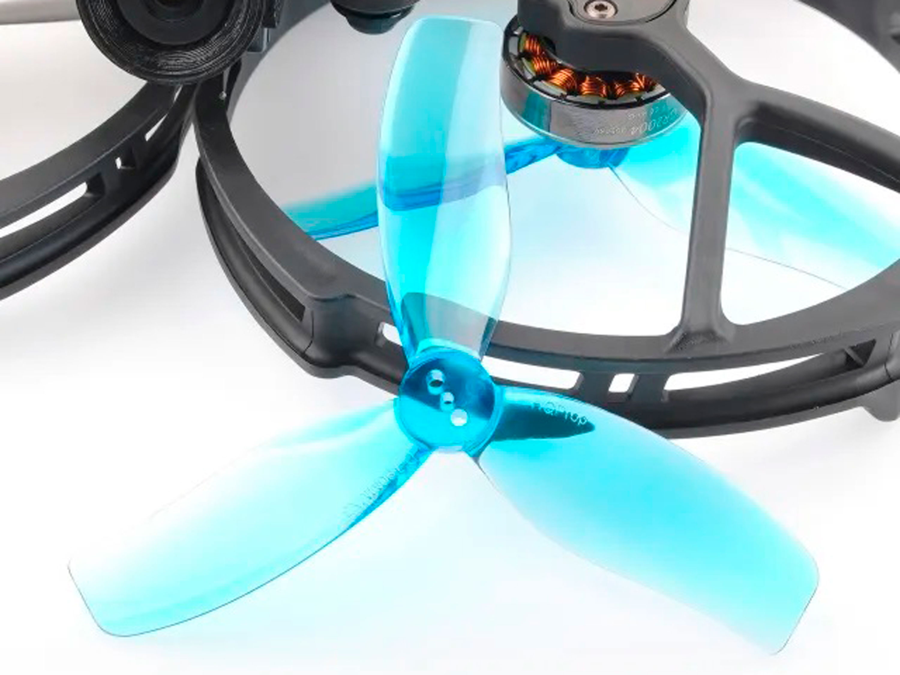 Комплект пропелерів HQProp Duct-T90мм-х3 блакитні (вал 1.5мм) (світлина #2)