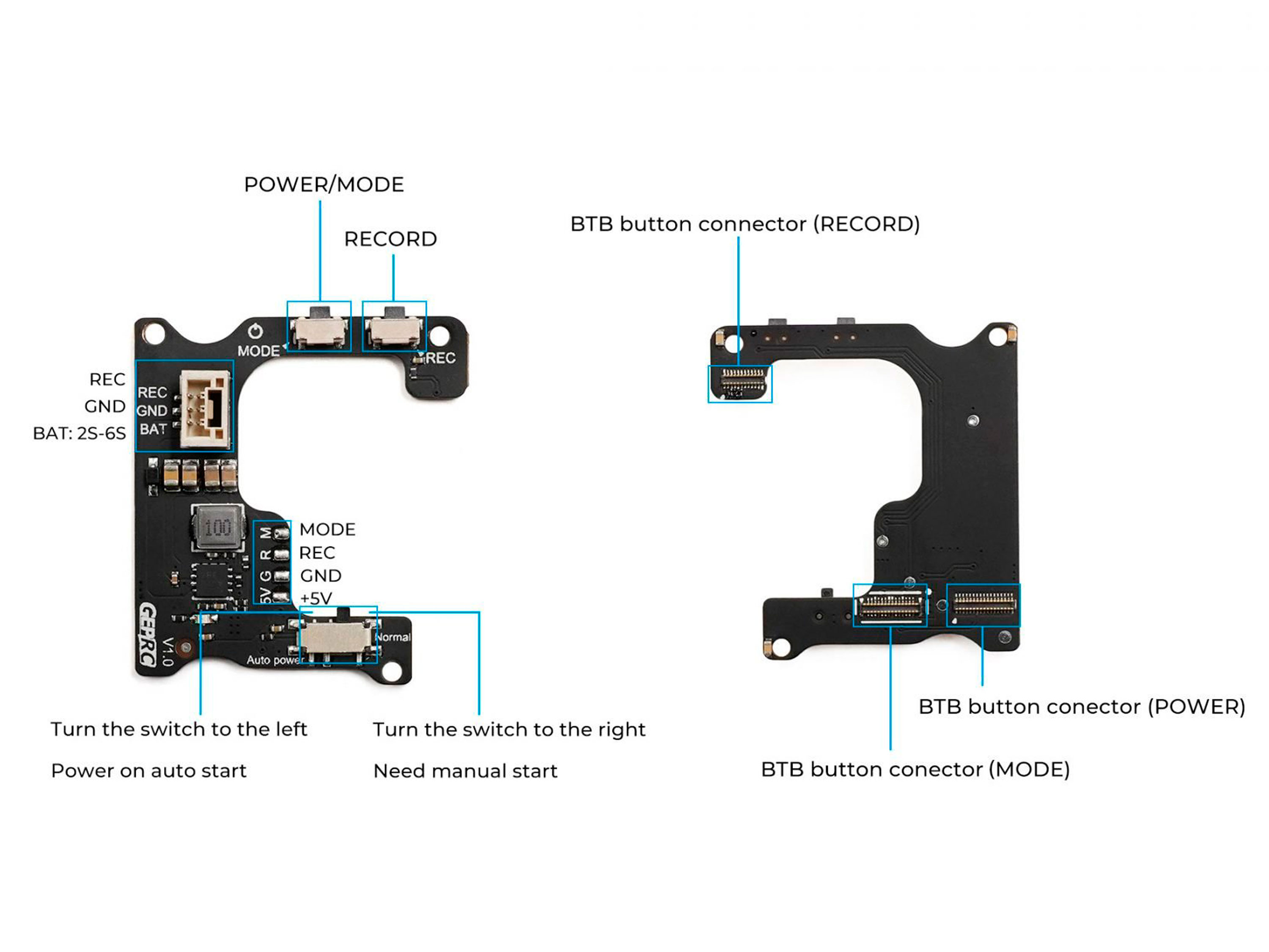 Корпус GEPRC GP8 Naked для камери GoPro HERO8 (з BEC-Board) (світлина #7)