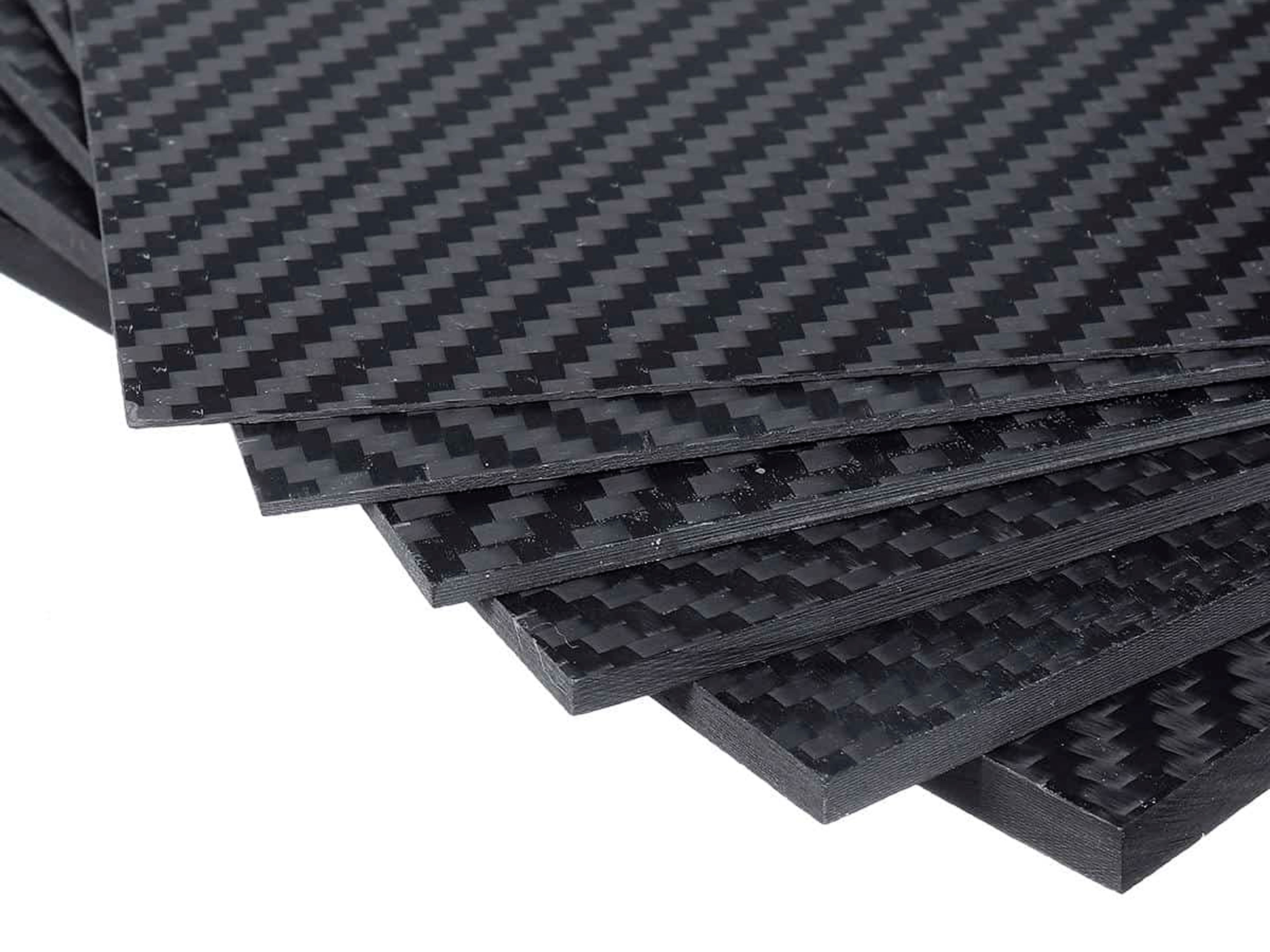 Пластина карбонова 1мм x 500мм x 400мм (3K Twill плетіння) (світлина #1)