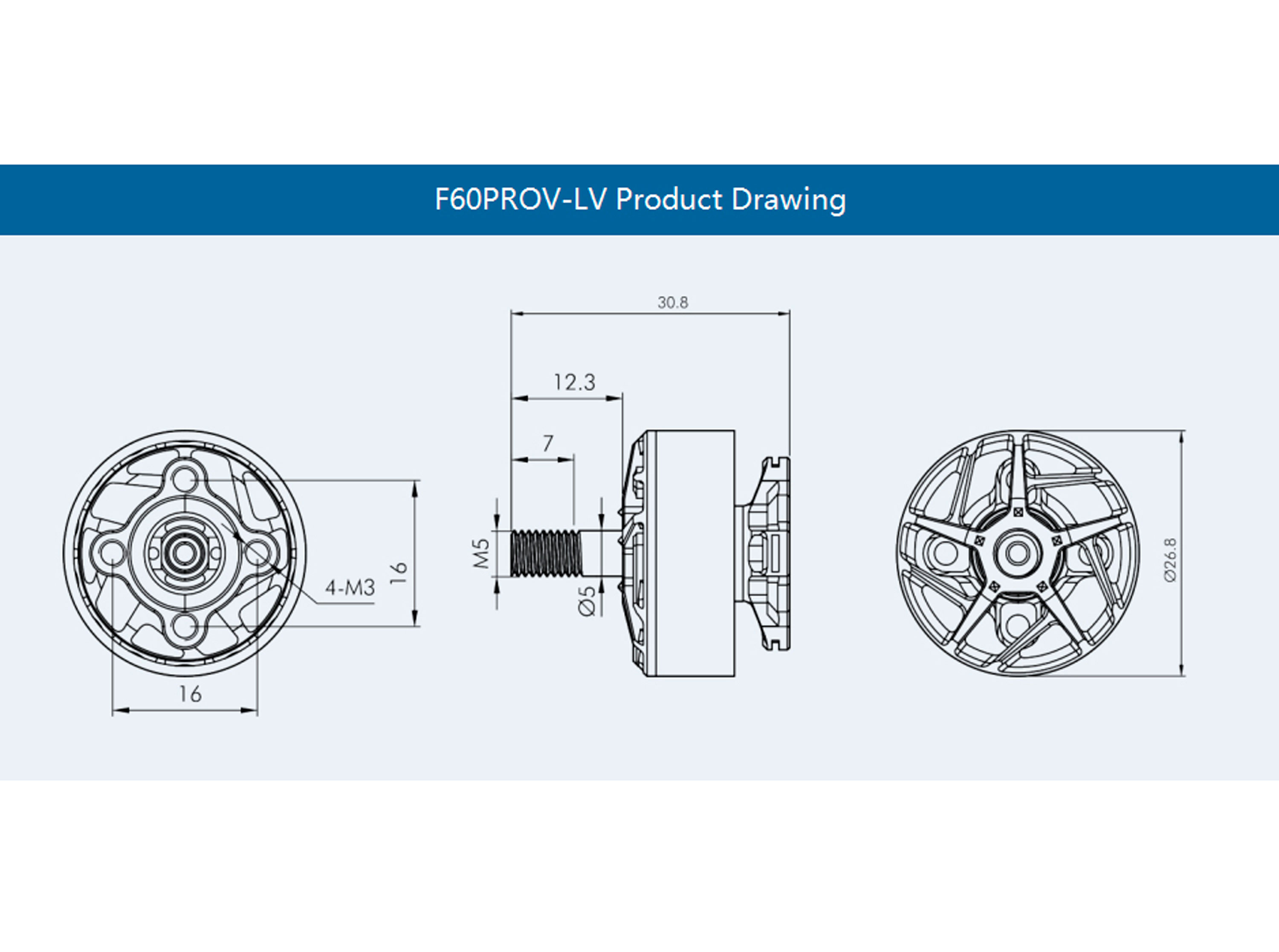 Двигун безколекторний T-Motor F60 PRO V-LV 2207.5-2020kv (світлина #4)