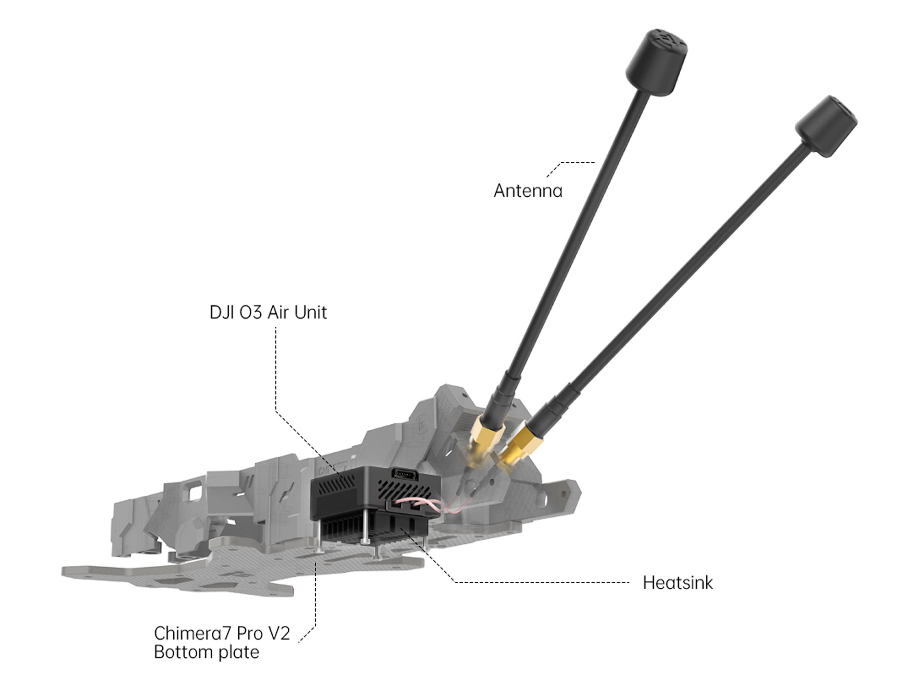 Рама для квадрокоптера iFlight Chimera7 Pro V2 FPV (327мм) (світлина #9)