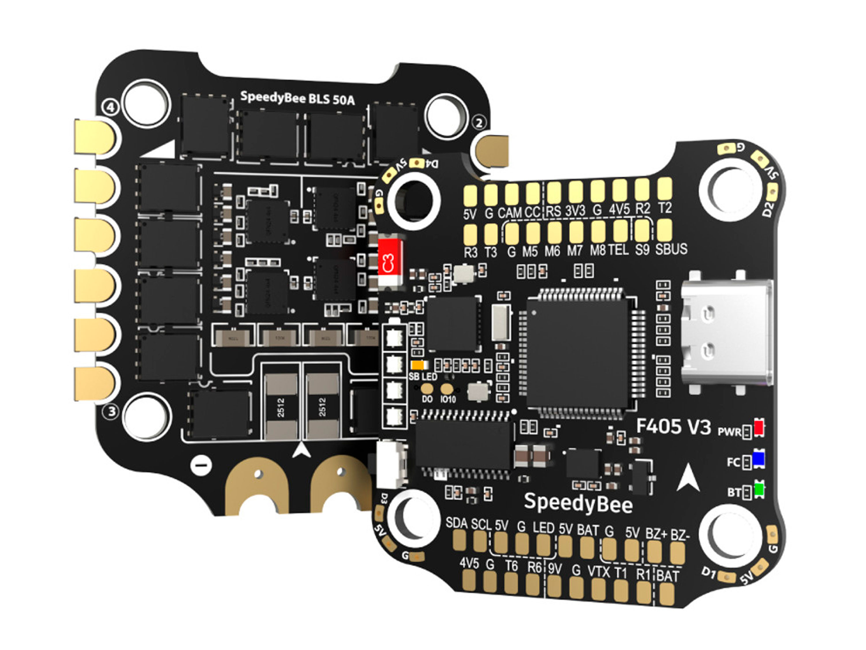 SpeedyBee F405 V3 Стек (польотний контролер F4 + регулятор 4в1 50A) (світлина #4)