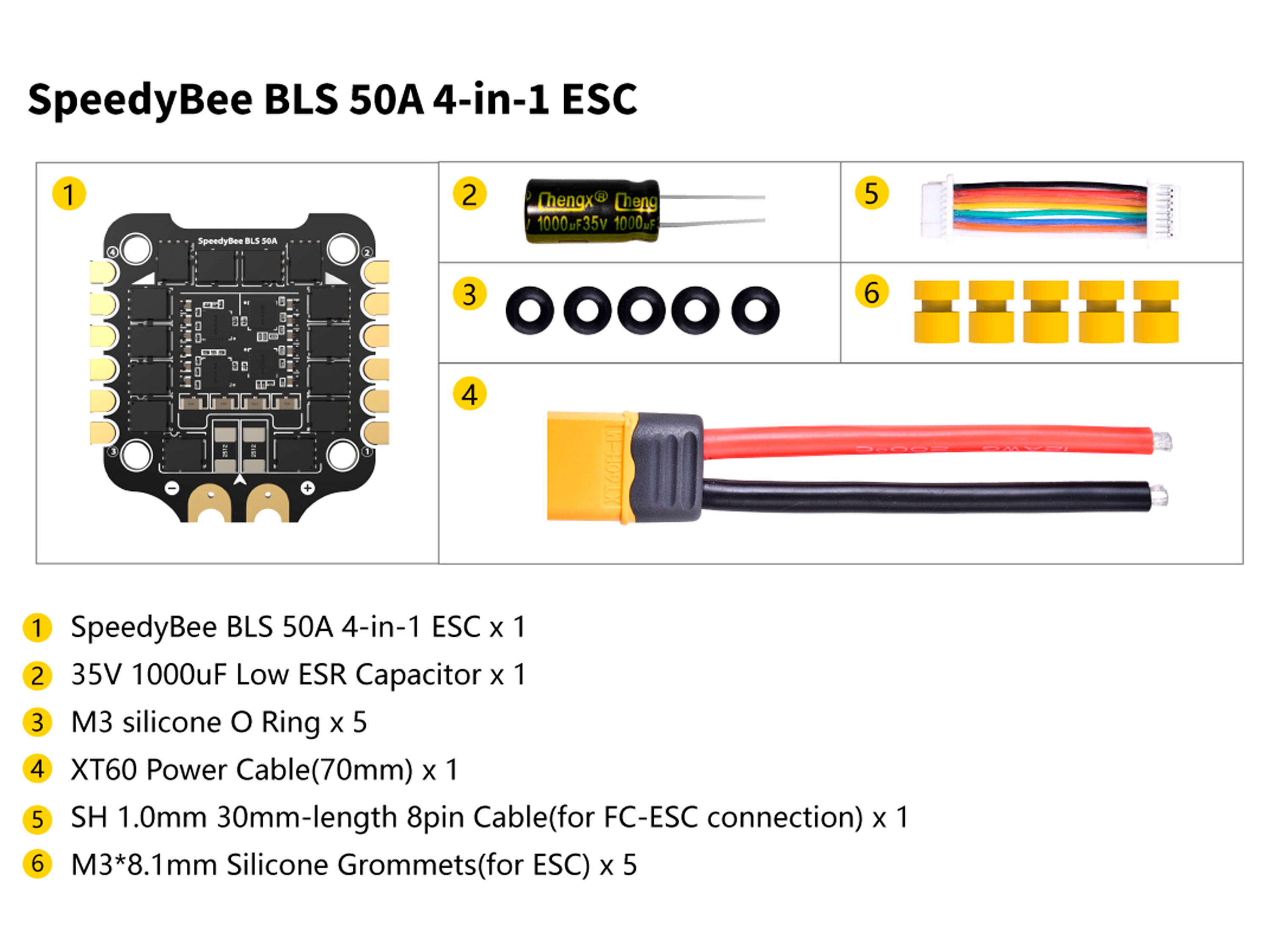Регулятор безколекторний 4в1 SpeedyBee BLS 50A (BLHeli_S) (світлина #3)