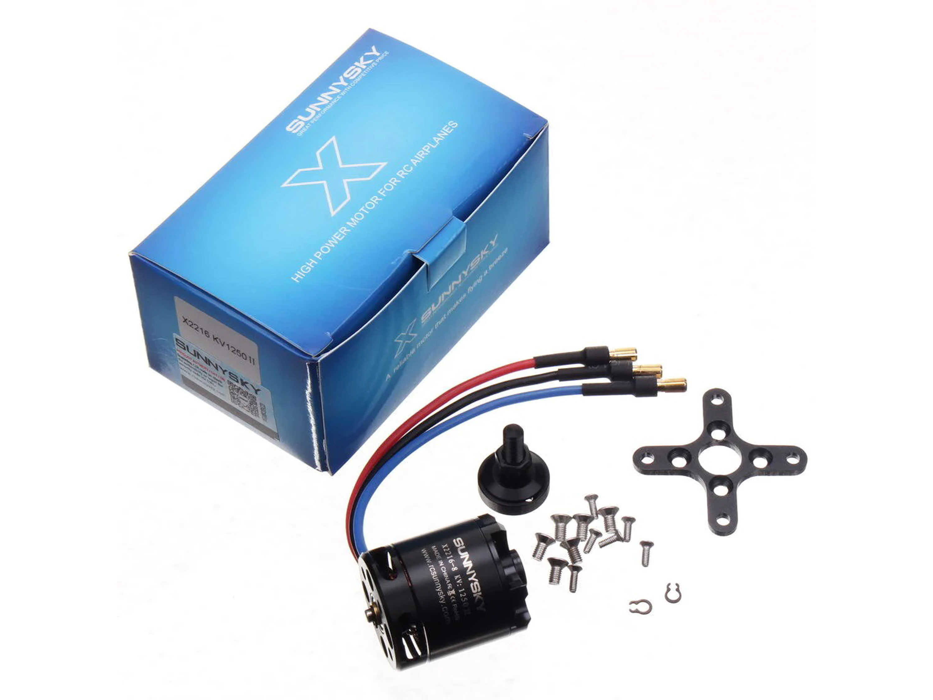 Двигун безколекторний SunnySky X2216-1100kv V2 (короткий вал) (світлина #3)