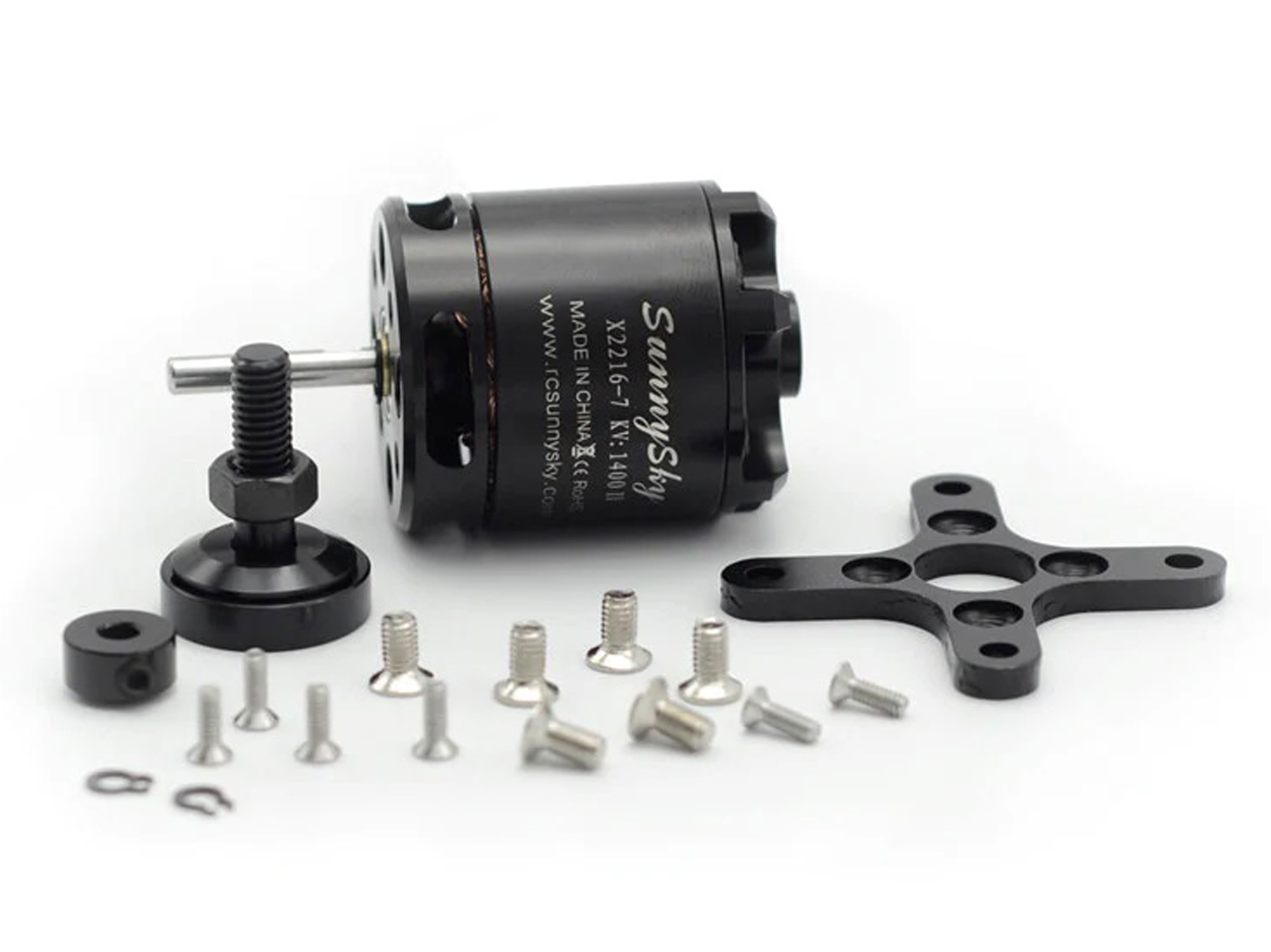 Двигун безколекторний SunnySky X2216-1400kv V2 (довгий вал) (світлина #3)