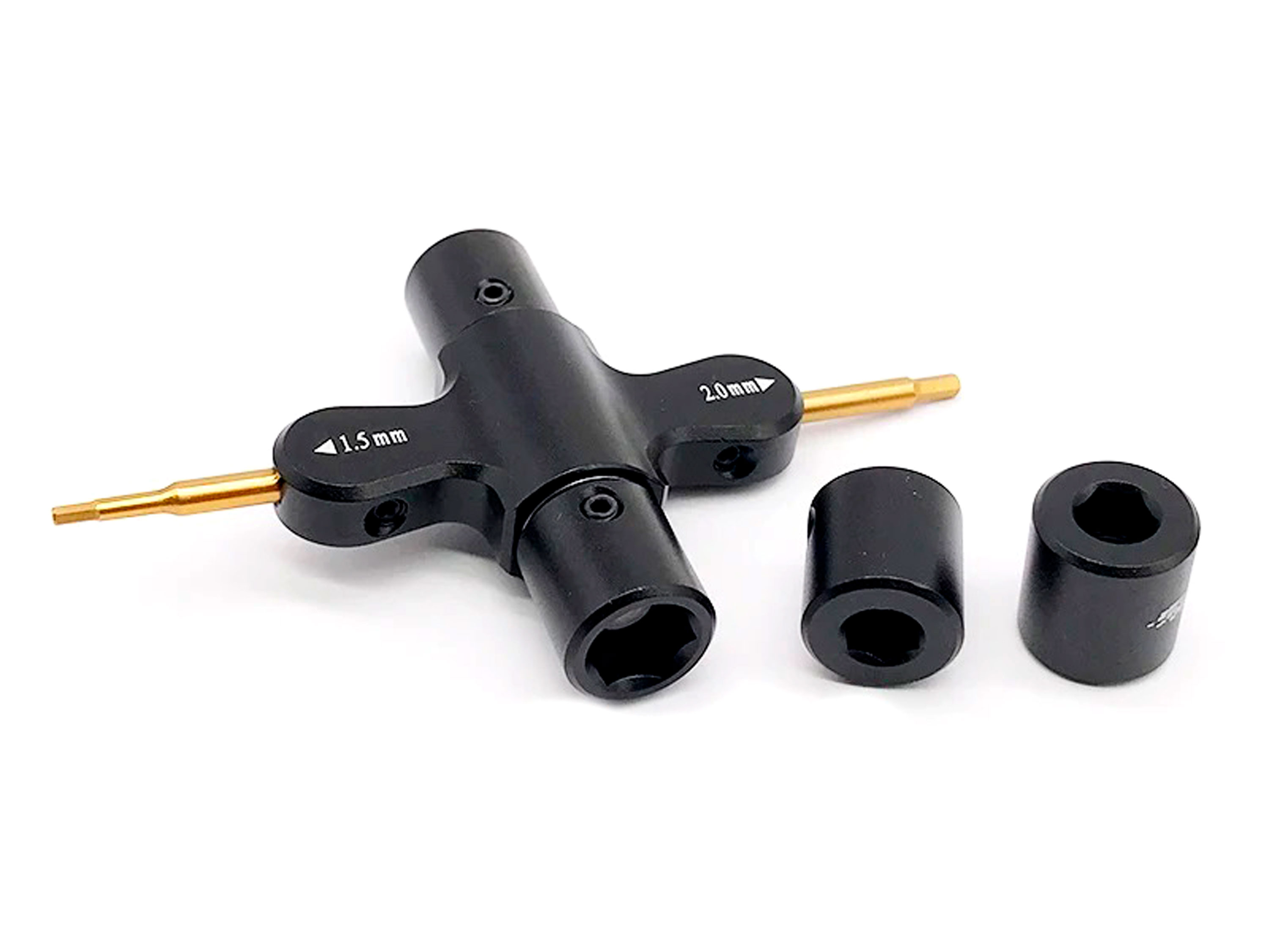 Викрутка шестигранник 1.5мм/2.0мм з гайковим ключом для пропелерів M3/M5 (світлина #2)