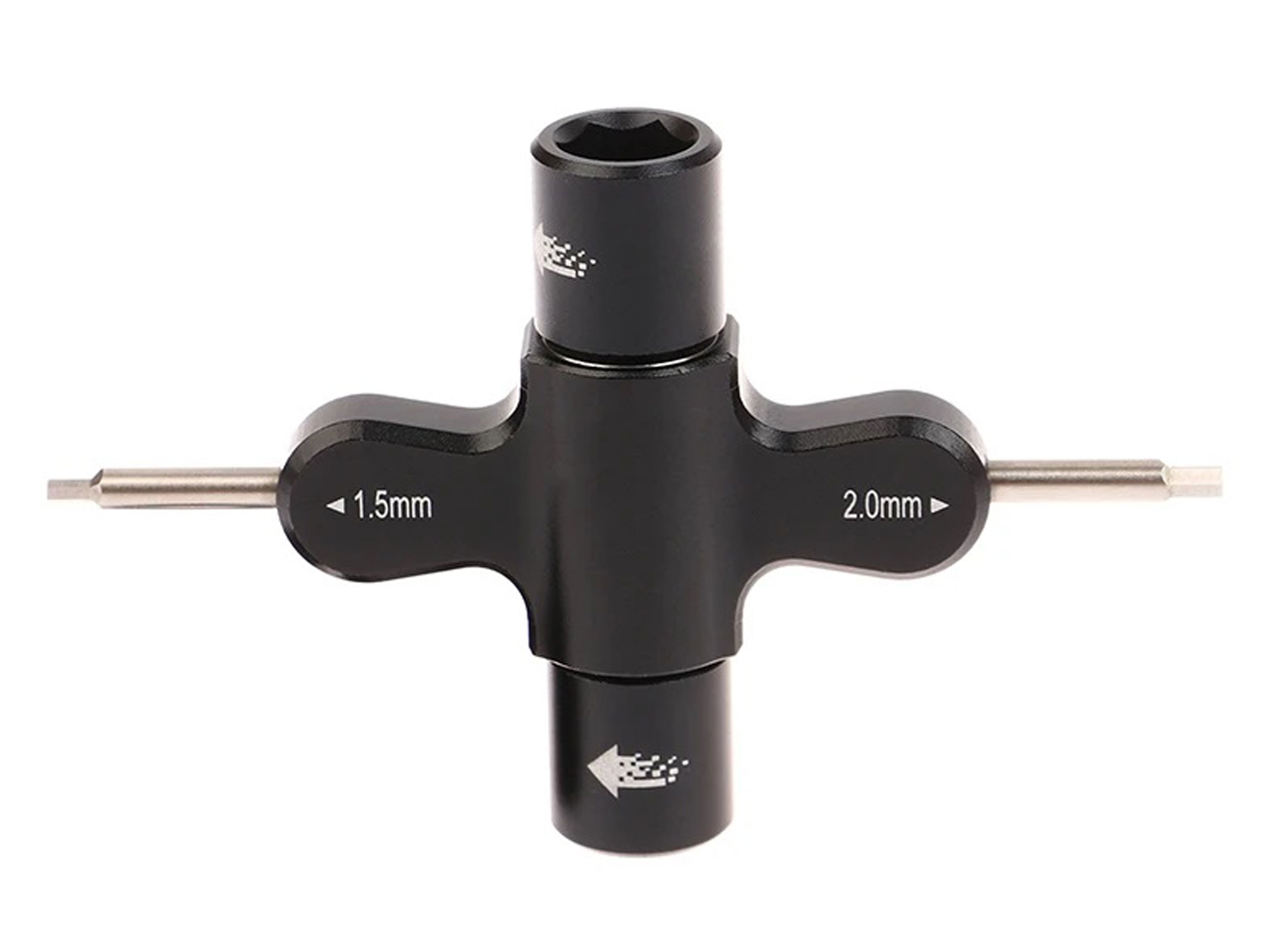 Викрутка шестигранник 1.5мм/2.0мм з гайковим ключом для пропелерів M3/M5 (світлина #1)