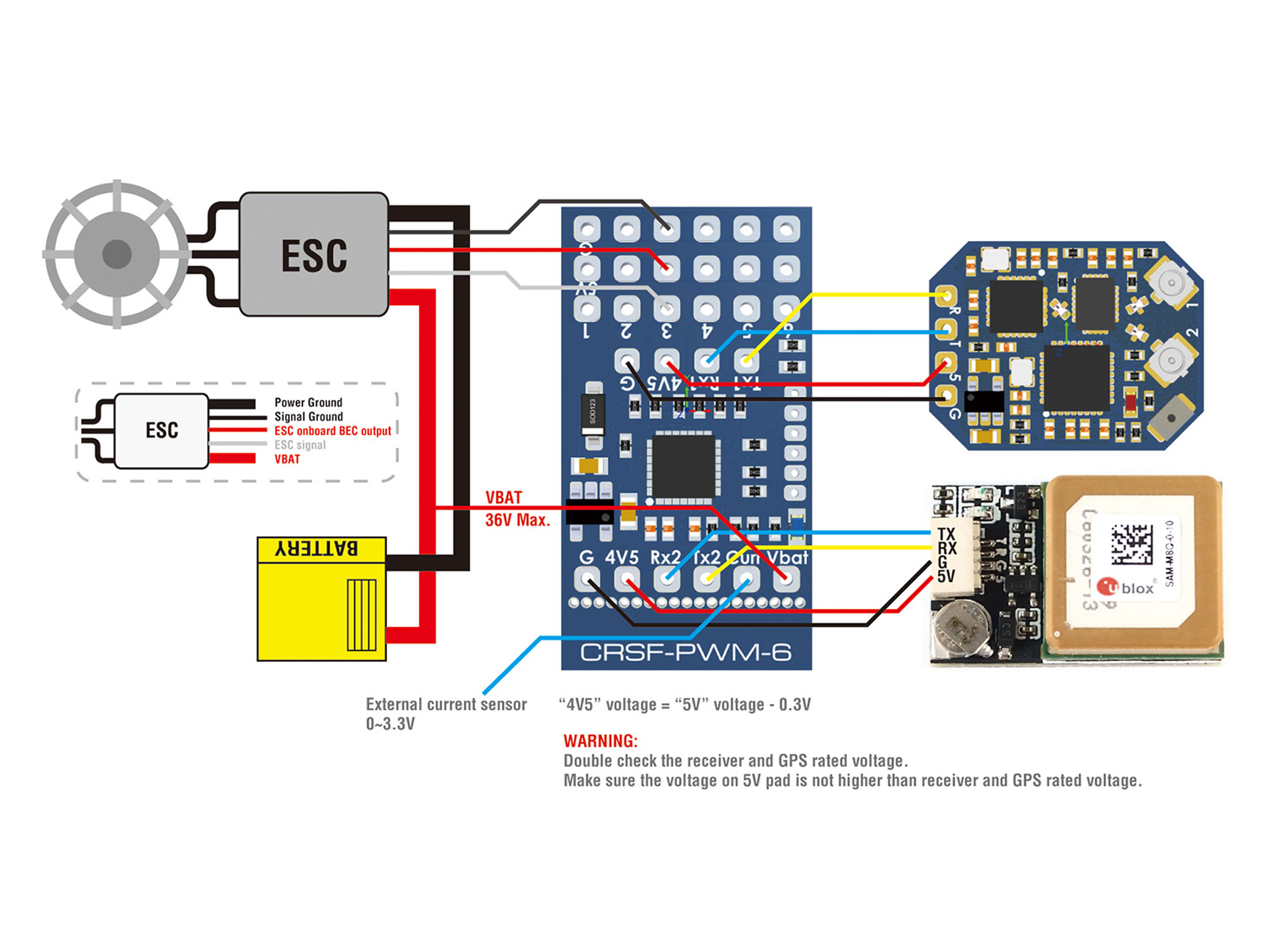 Перетворювач сигналу Matek CRSF-PWM-6 (світлина #4)