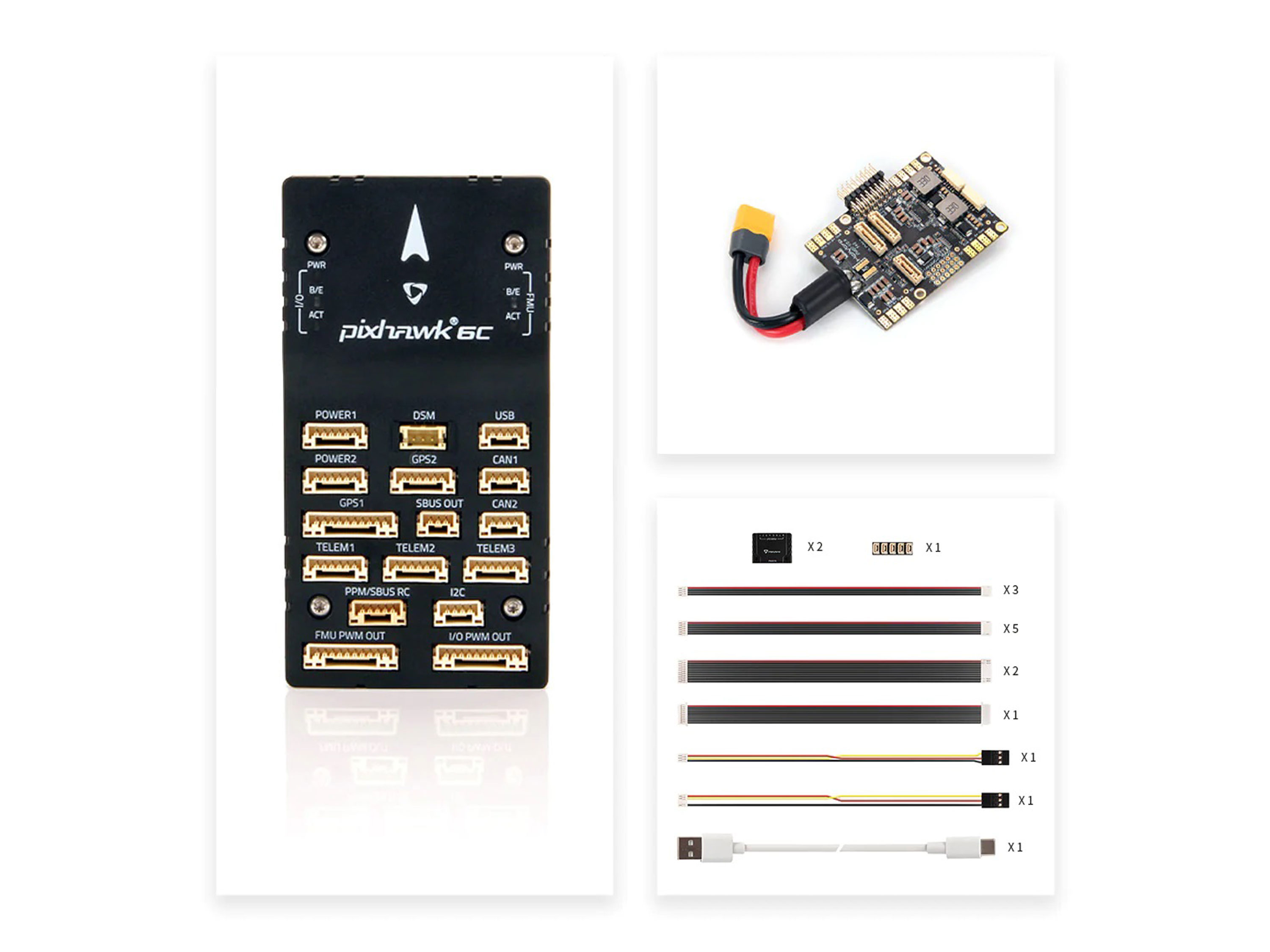 Польотний контролер Holybro Pixhawk 6C + модуль живлення PM07 (світлина #3)