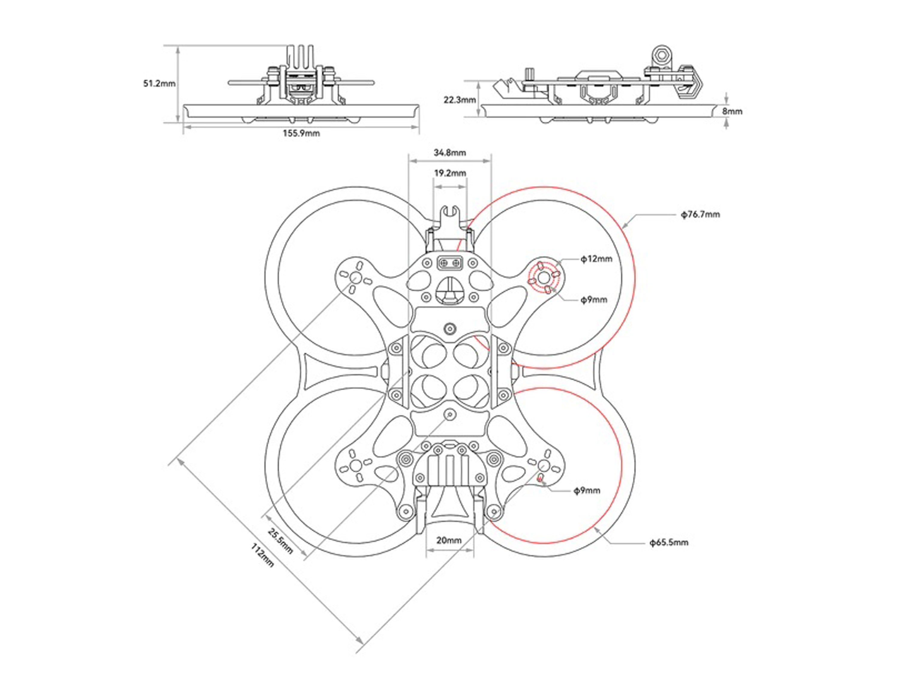 Рама BetaFPV Pavo25 V2 (світлина #4)