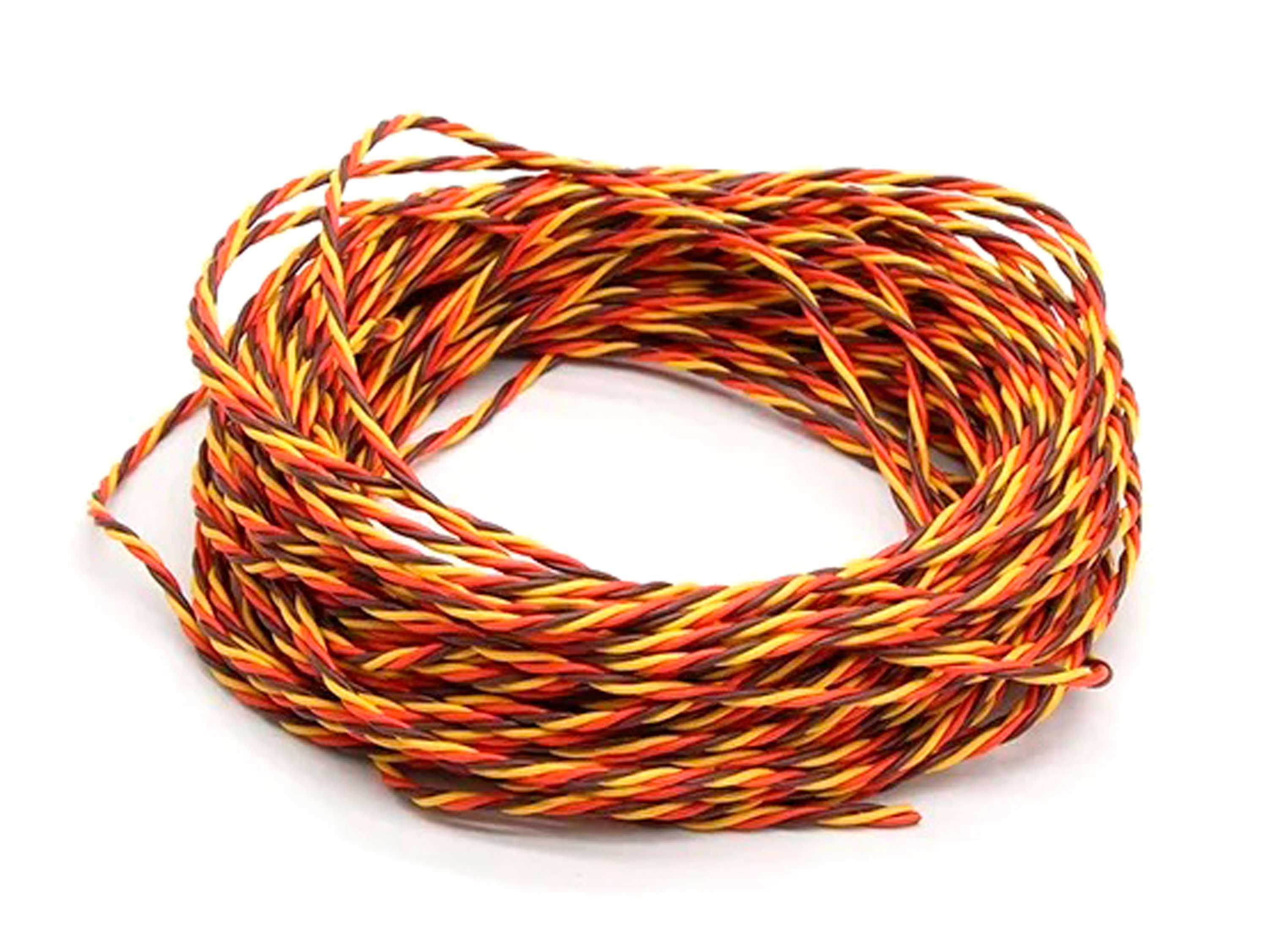Сплетений дріт для сервомеханізмів 26AWG 1м (коричневий,червоний,оранжевий) (світлина #1)