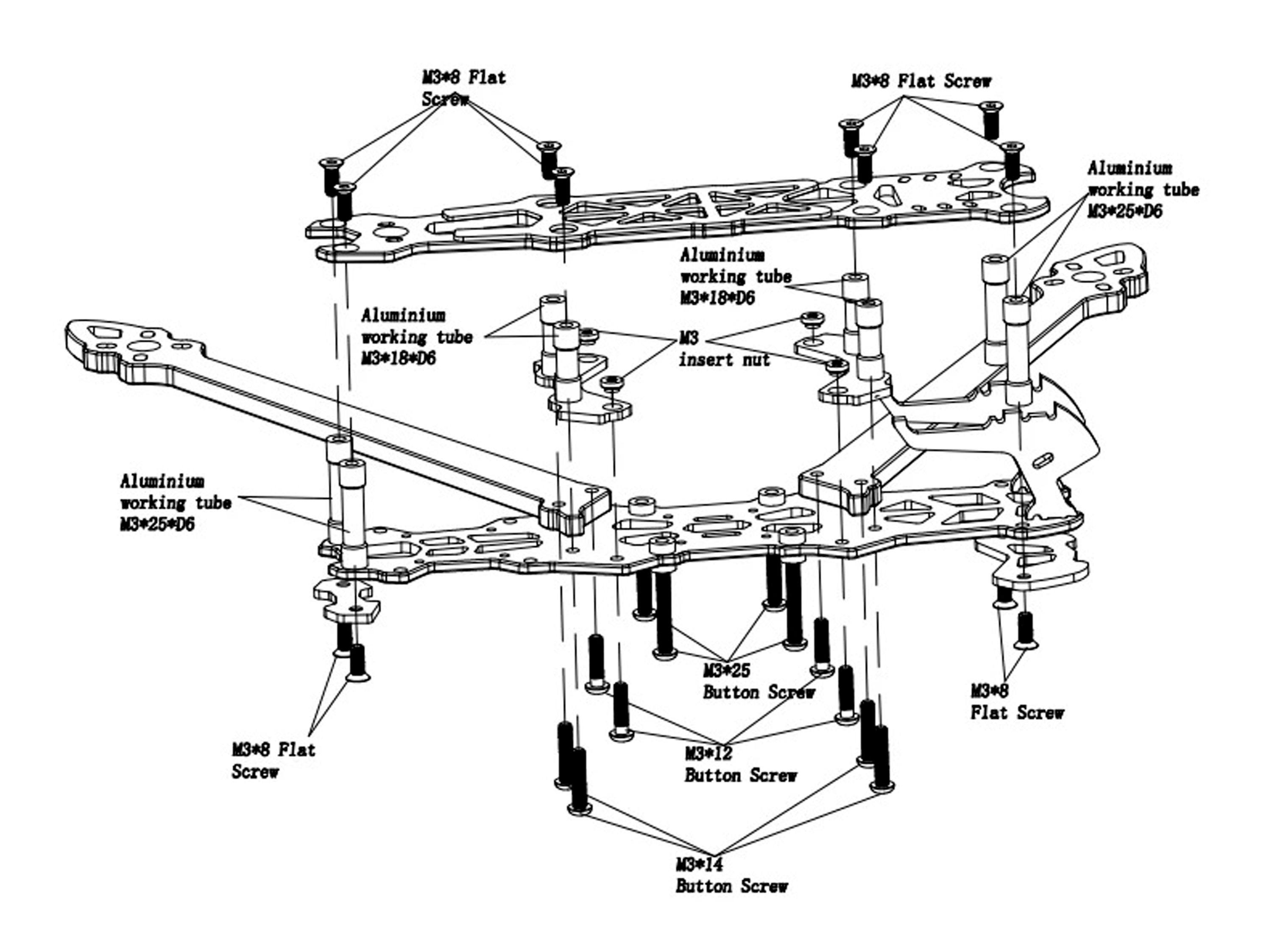 Рама для квадрокоптера MARK4 FPV 10