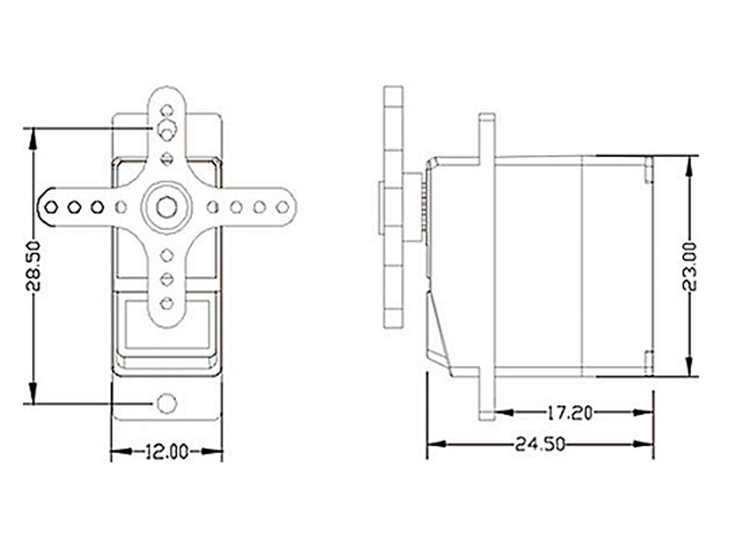 Сервомеханізм аналоговий EMAX ES09MA 14.8g/2.3kg/0.10sec (4.8В) (світлина #2)