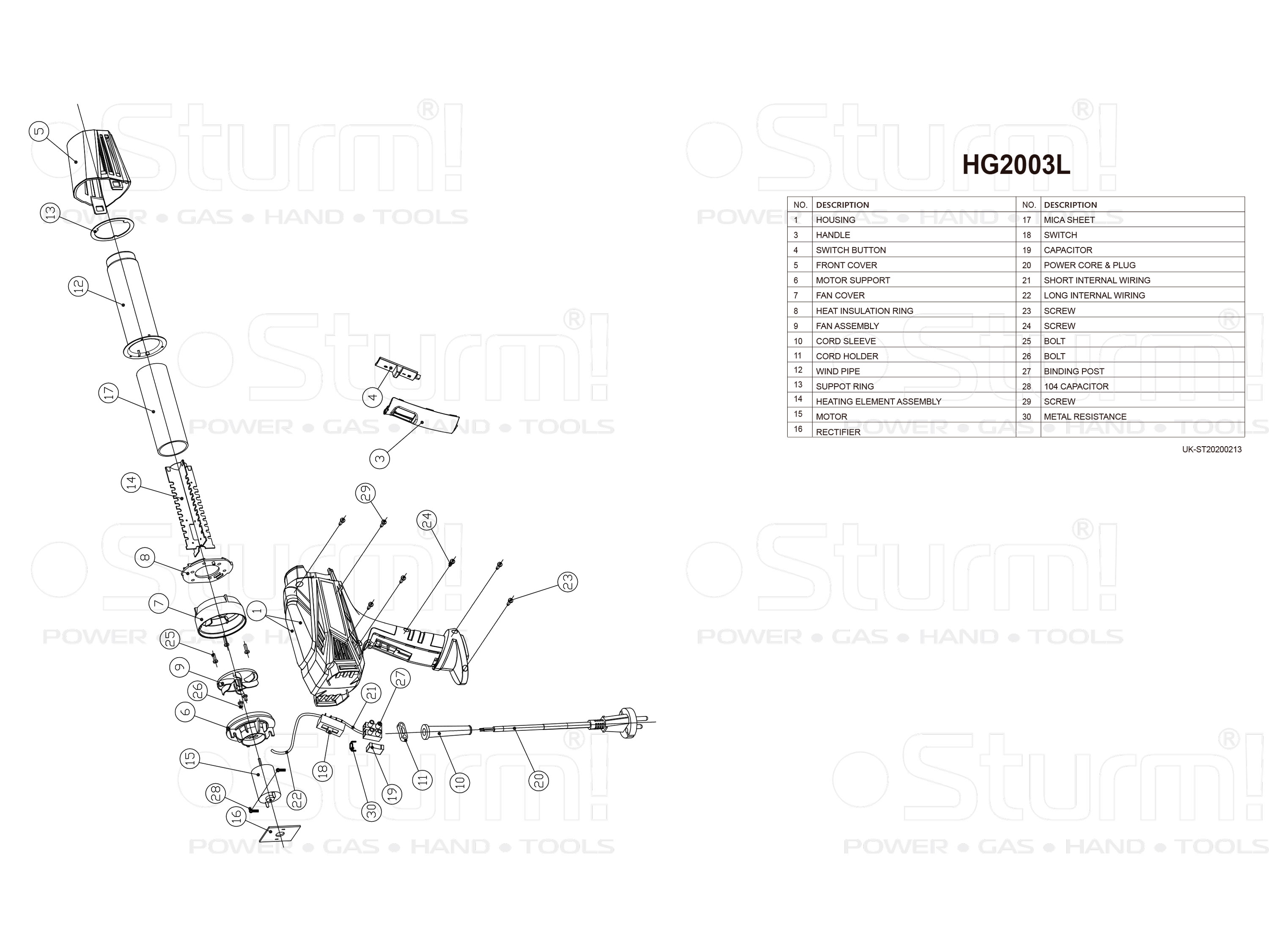 Фен технічний Sturm HG-2000L (2000Вт) (світлина #4)