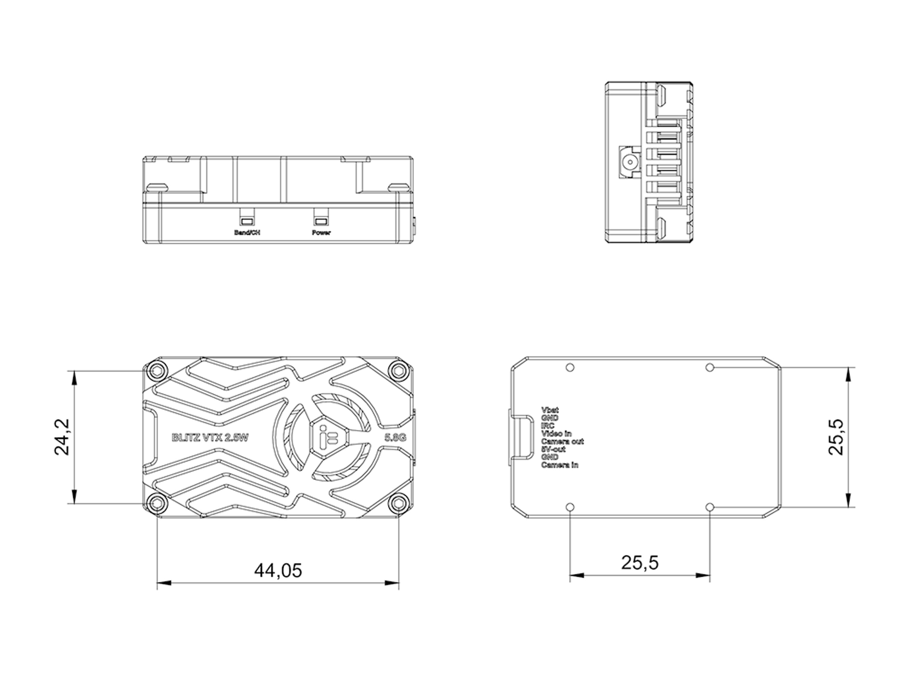 Відеопередавач iFlight Blitz Whoop 4.9GHz 2.5W (світлина #6)