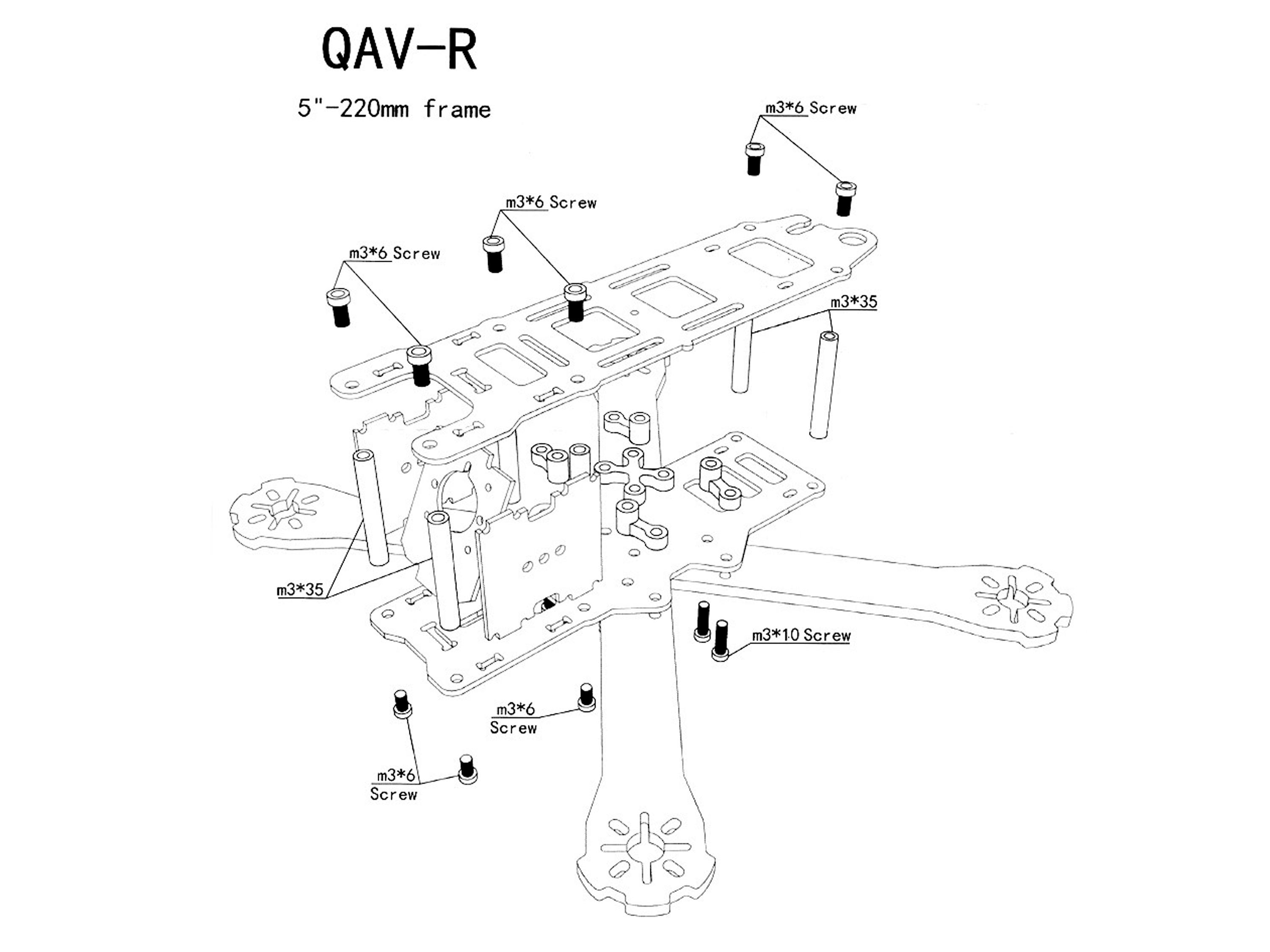 Набір гоночного квадрокоптера QAV-R 5