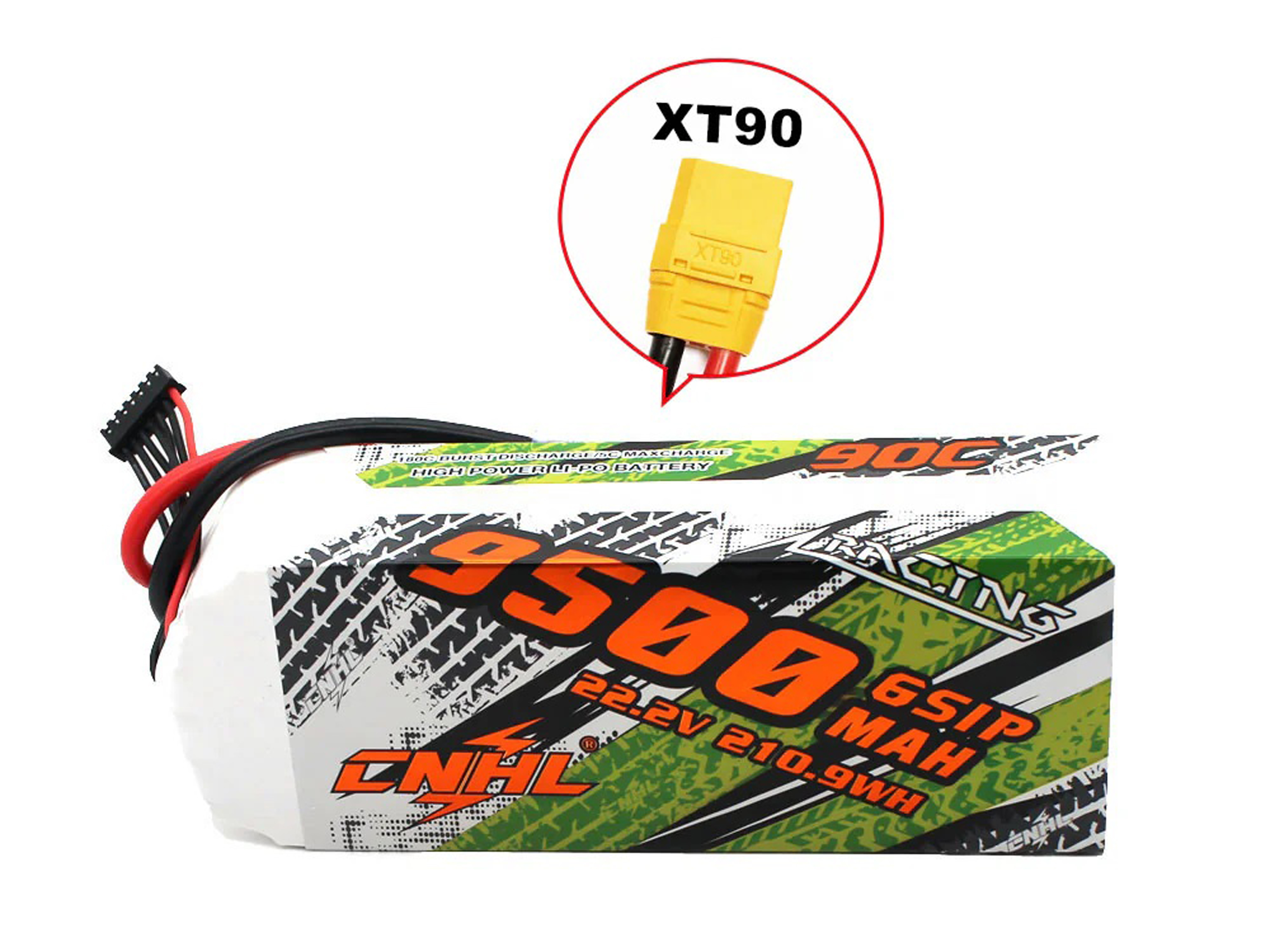 Акумулятор CNHL 9500mAh 6S 90C XT90 (Racing Series) (світлина #2)