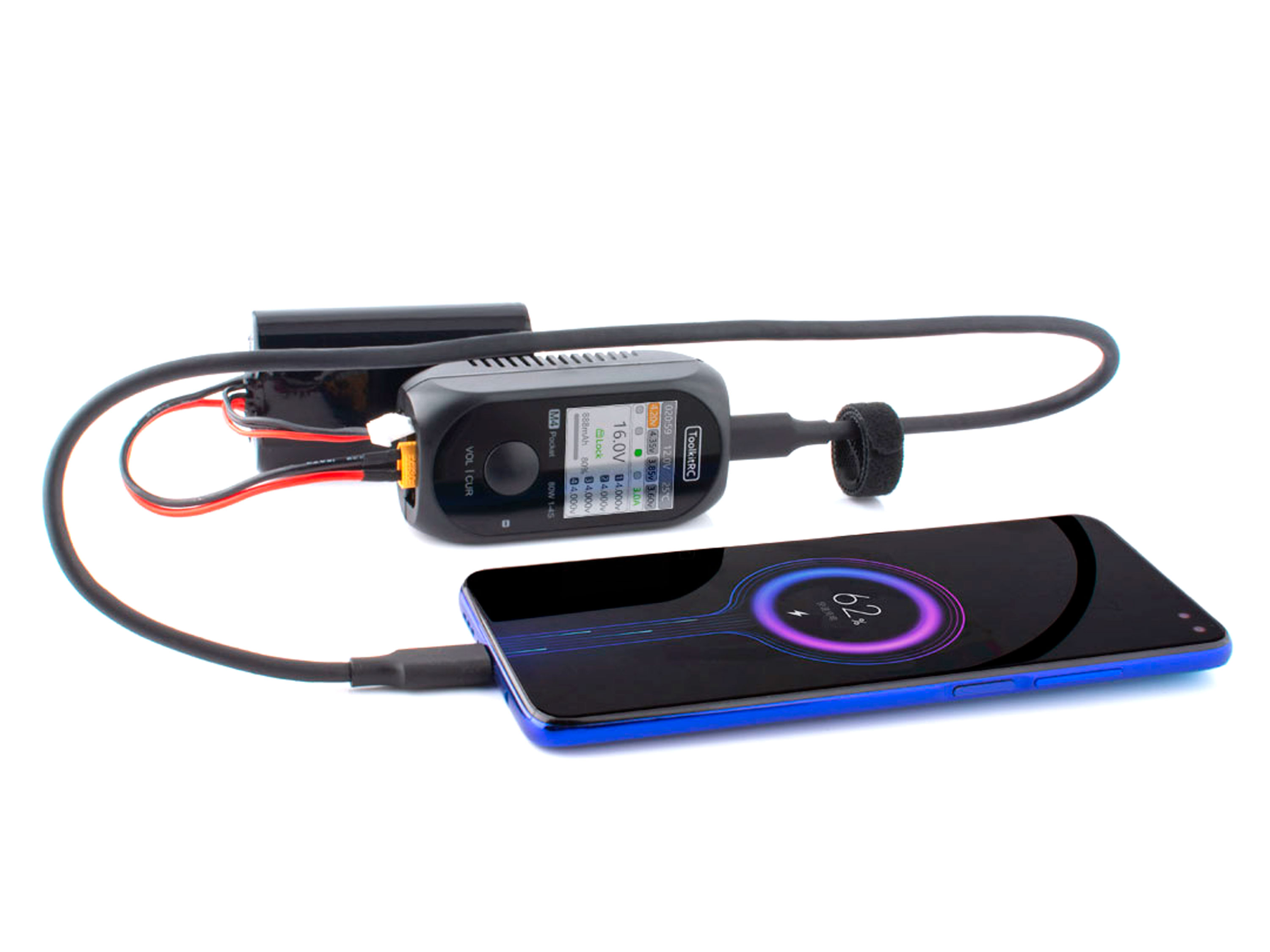 Зарядний пристрій ToolkitRC M4 Pocket 80W 5A (XT30/XT60) (світлина #7)