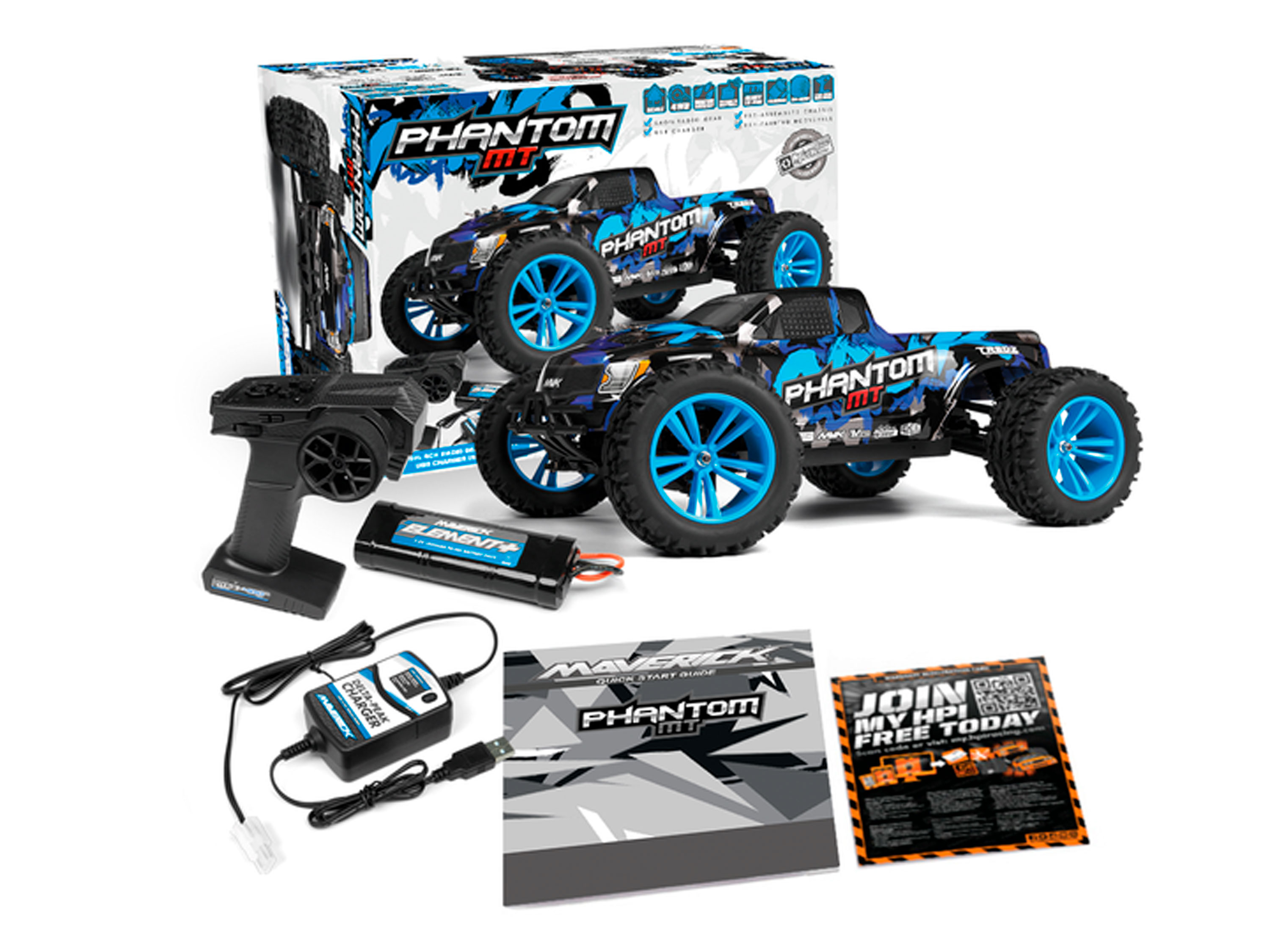 Автомодель монстр Maverick Phantom МТ 1/10 RTR #150603 (світлина #9)