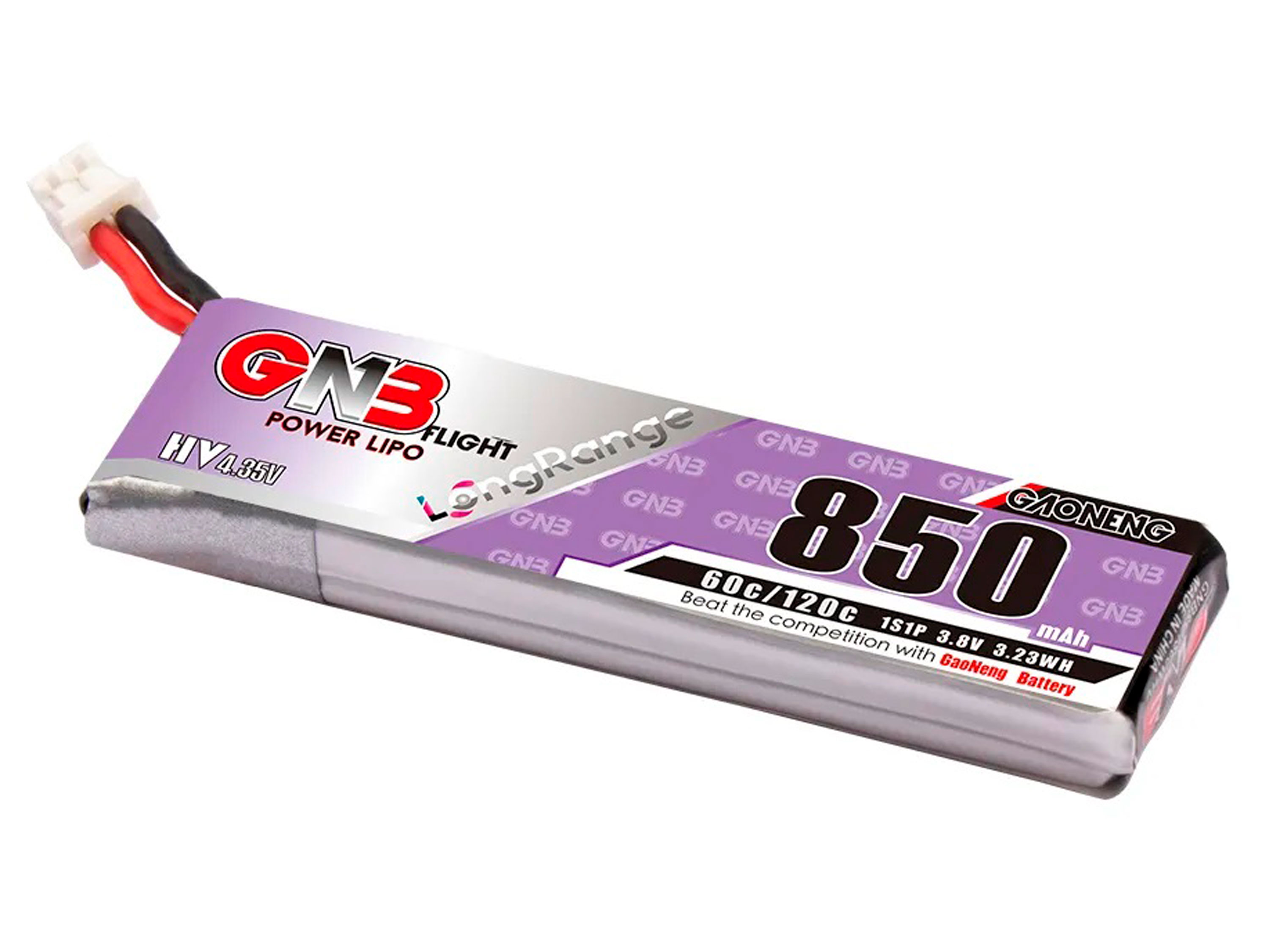 Акумулятор Gaoneng GNB HV PH2.0 850mAh 1S 60C (з дротом) (світлина #1)