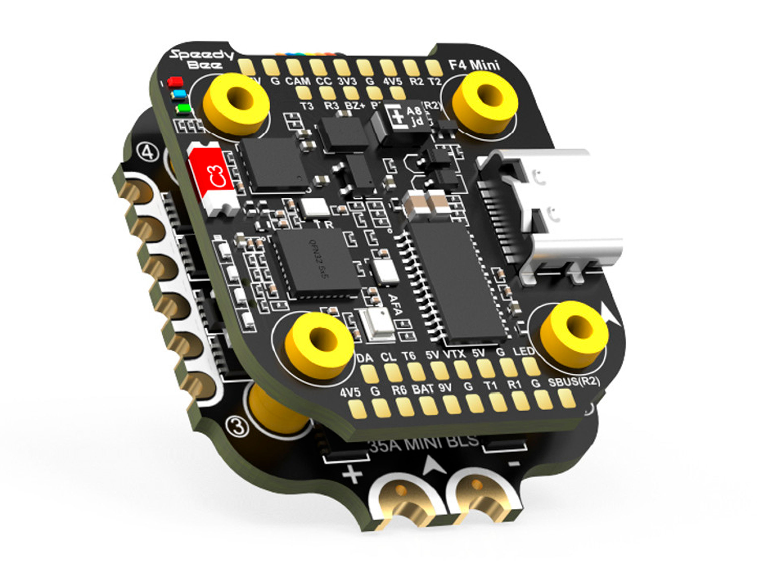 SpeedyBee F405 Mini (польотний контролер F4 + регулятор 4в1 35A) (світлина #2)
