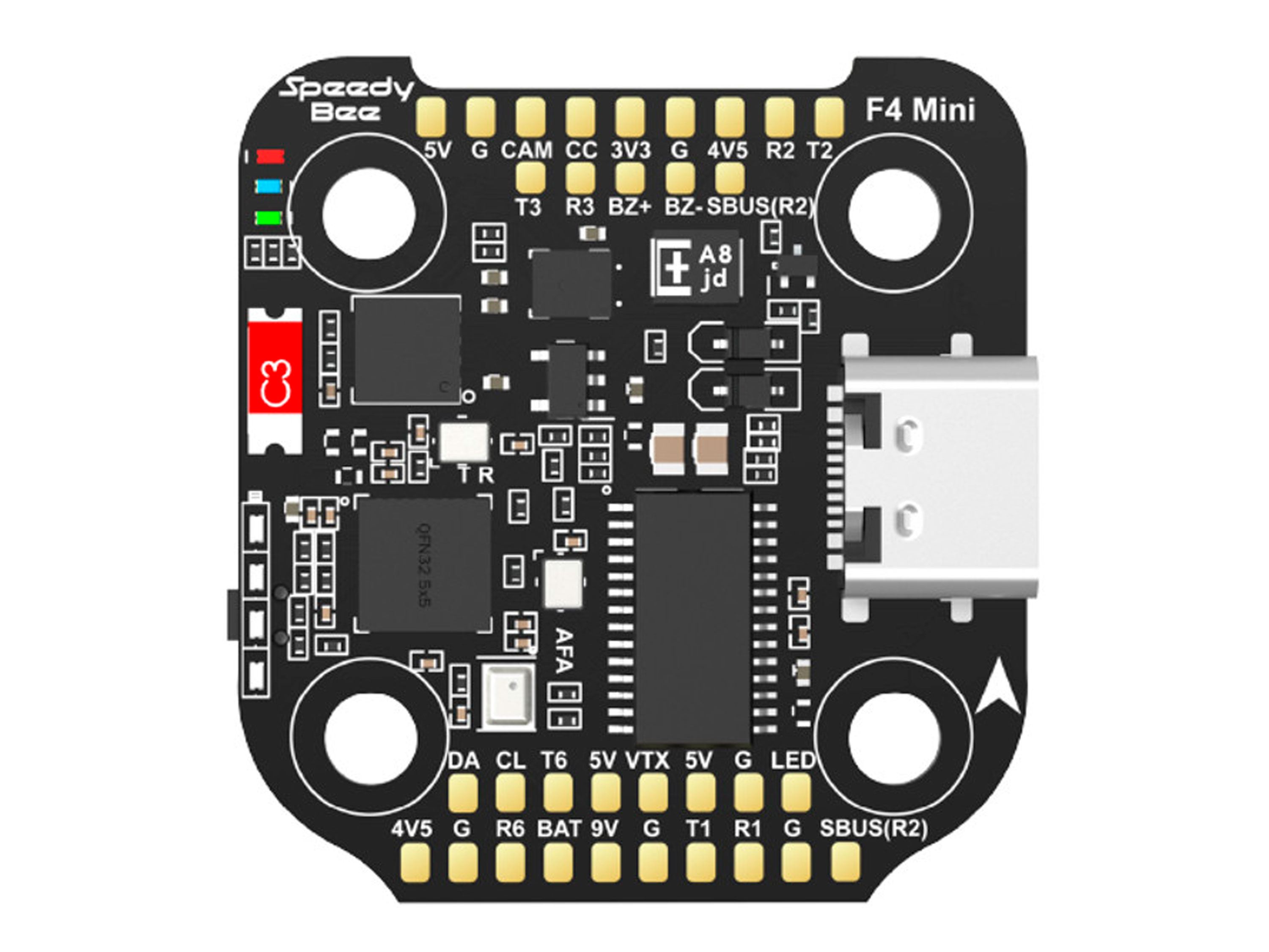 SpeedyBee F405 Mini (польотний контролер F4 + регулятор 4в1 35A) (світлина #4)