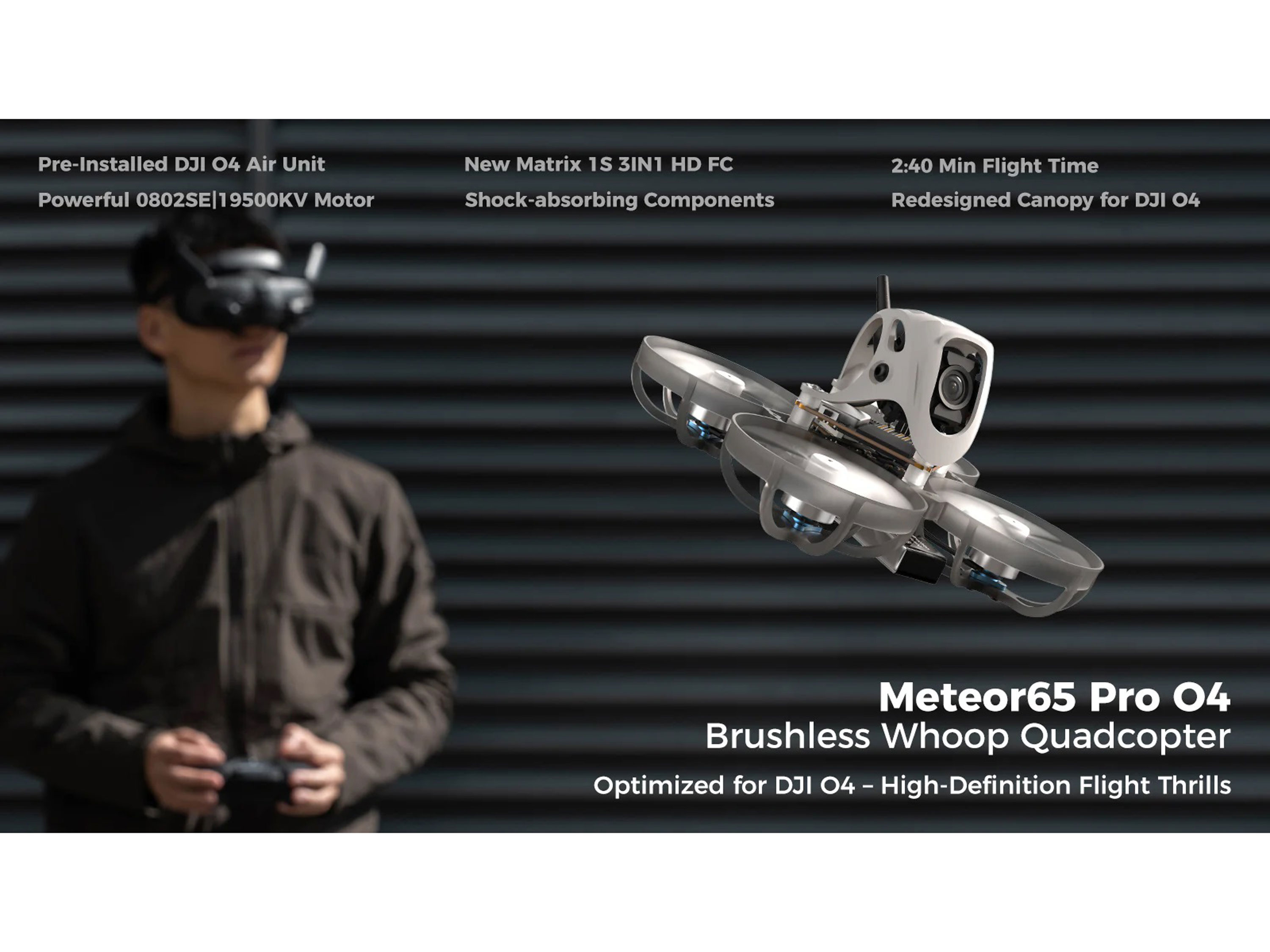 Квадрокоптер Meteor65 Pro з відеосистемою DJI O4 (ELRS 2.4ГГц) (світлина #6)