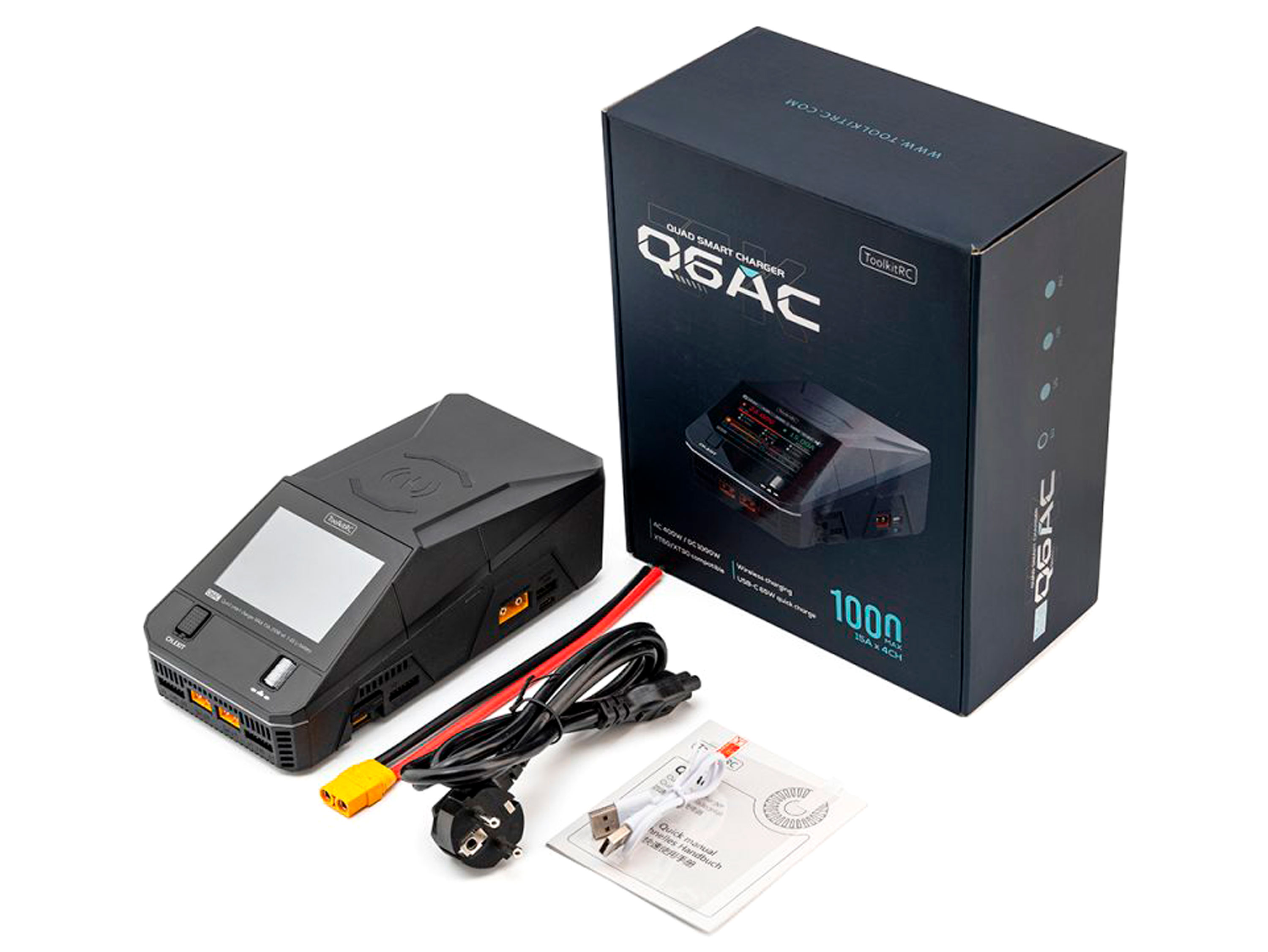Зарядний пристрій ToolkitRC Q6AC AC400W/DC1000W 4x15A (світлина #8)
