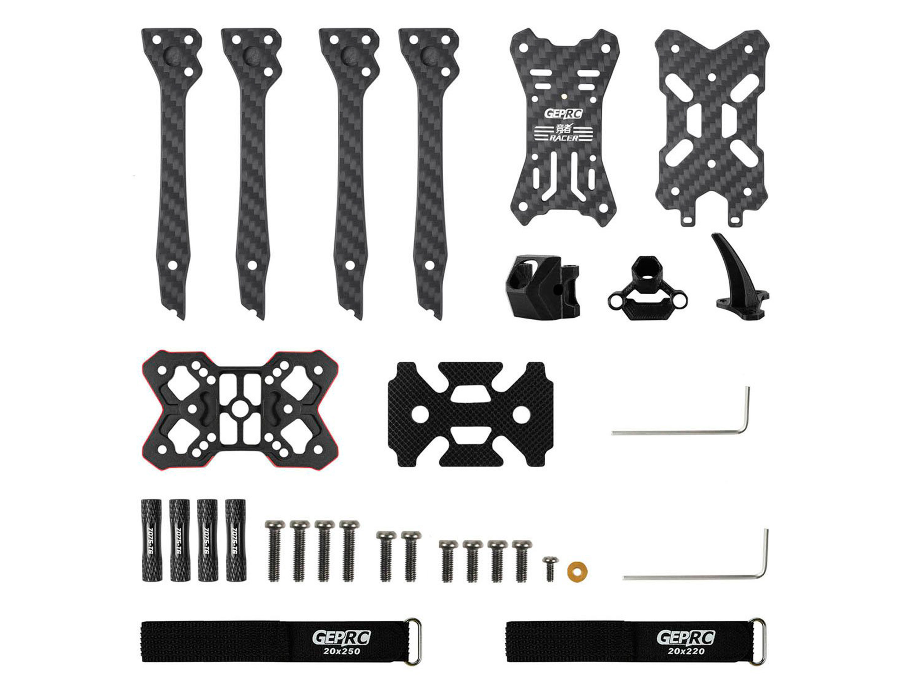 Рама для квадрокоптера GEPRC GEP-Racer (208мм) (світлина #7)