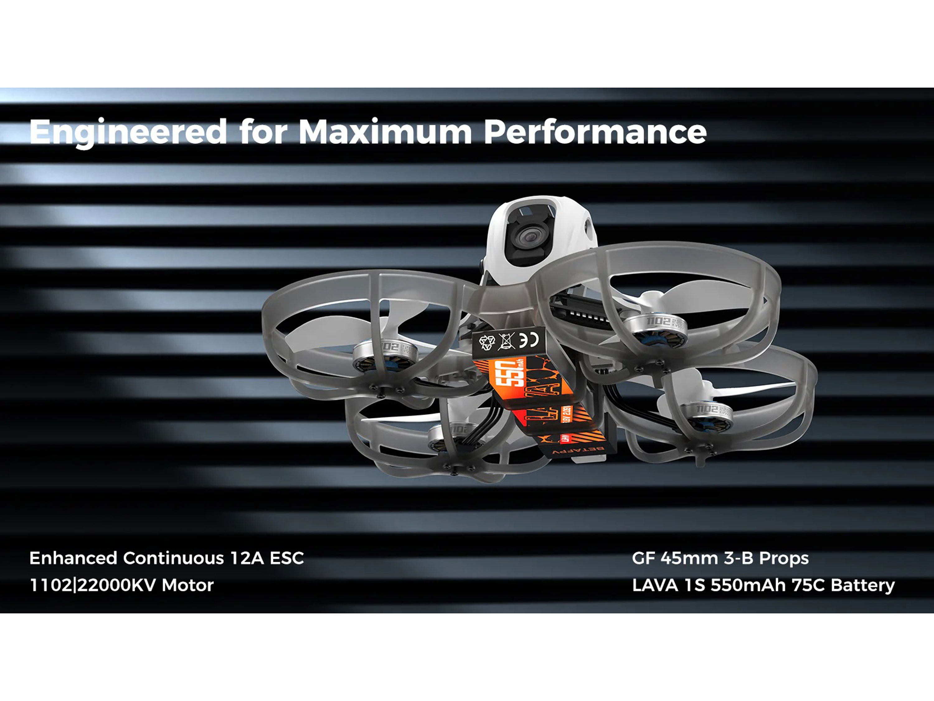 Квадрокоптер BetaFPV Meteor75 Pro без відеосистеми (ELRS 2.4ГГц) (світлина #7)