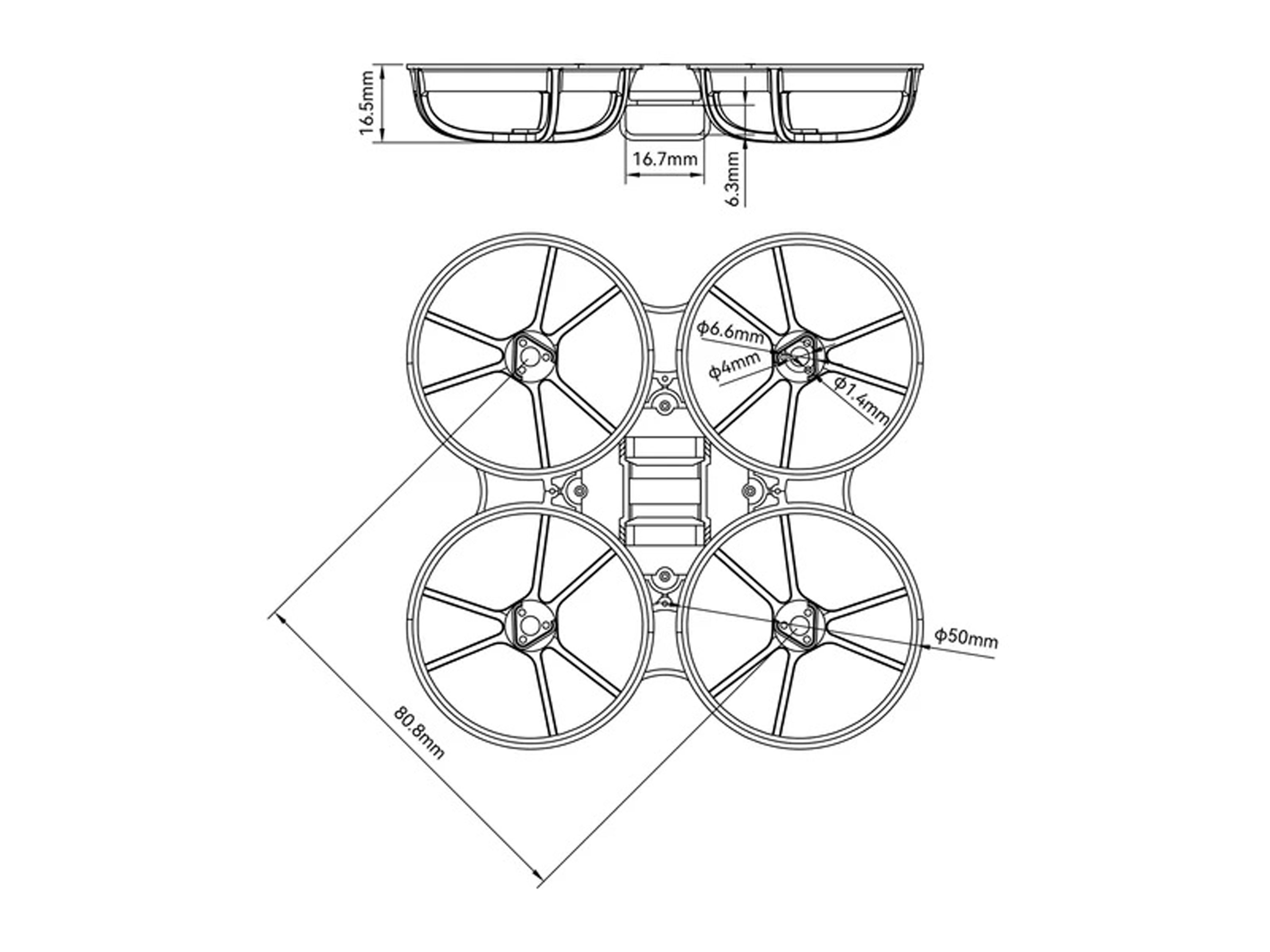 Рама BetaFPV Meteor75 Pro Whoop (Yellow) (світлина #3)