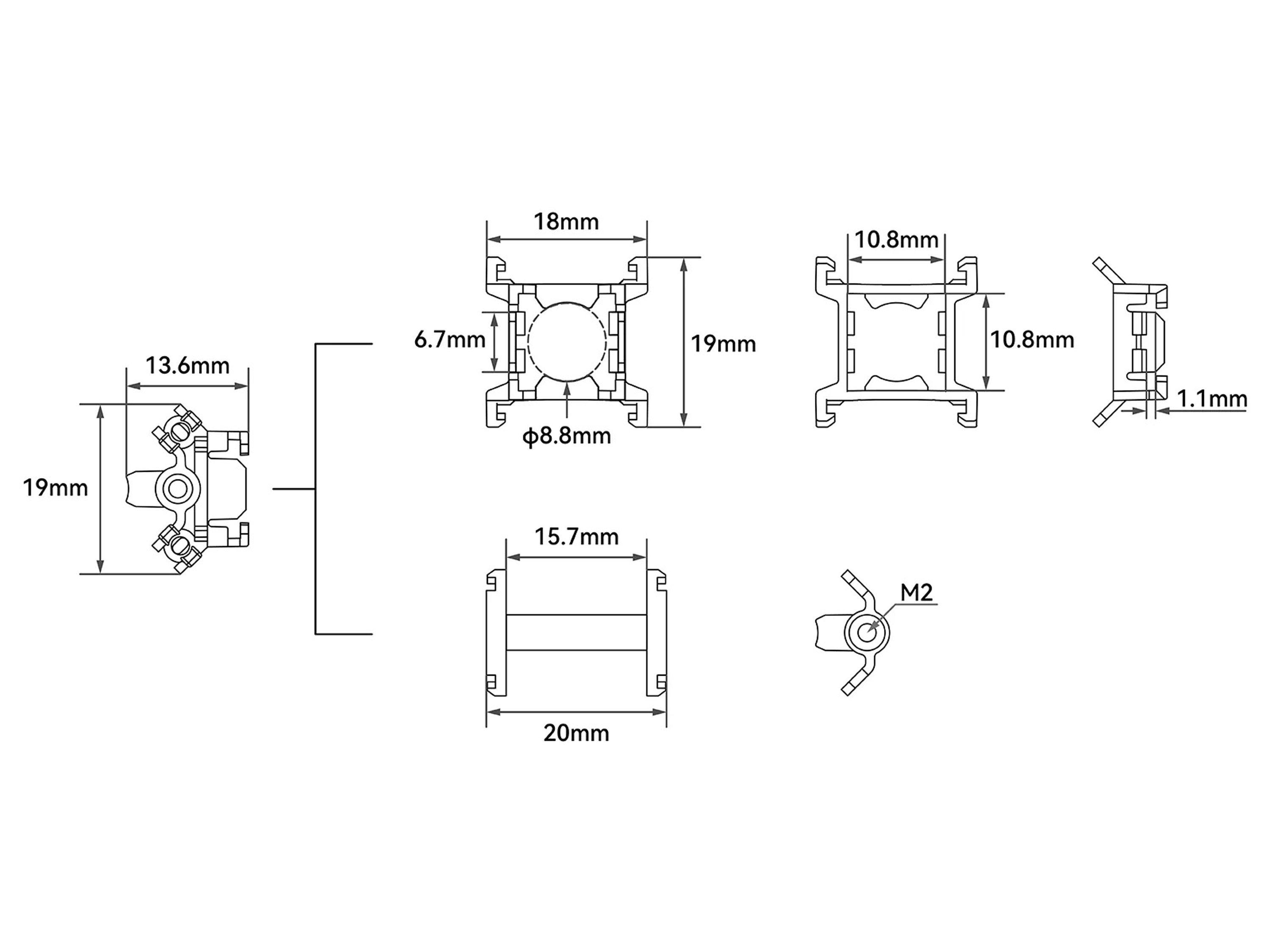 Набір амортизуючих компонентів BetaFPV для DJI O4 Air Unit (світлина #5)