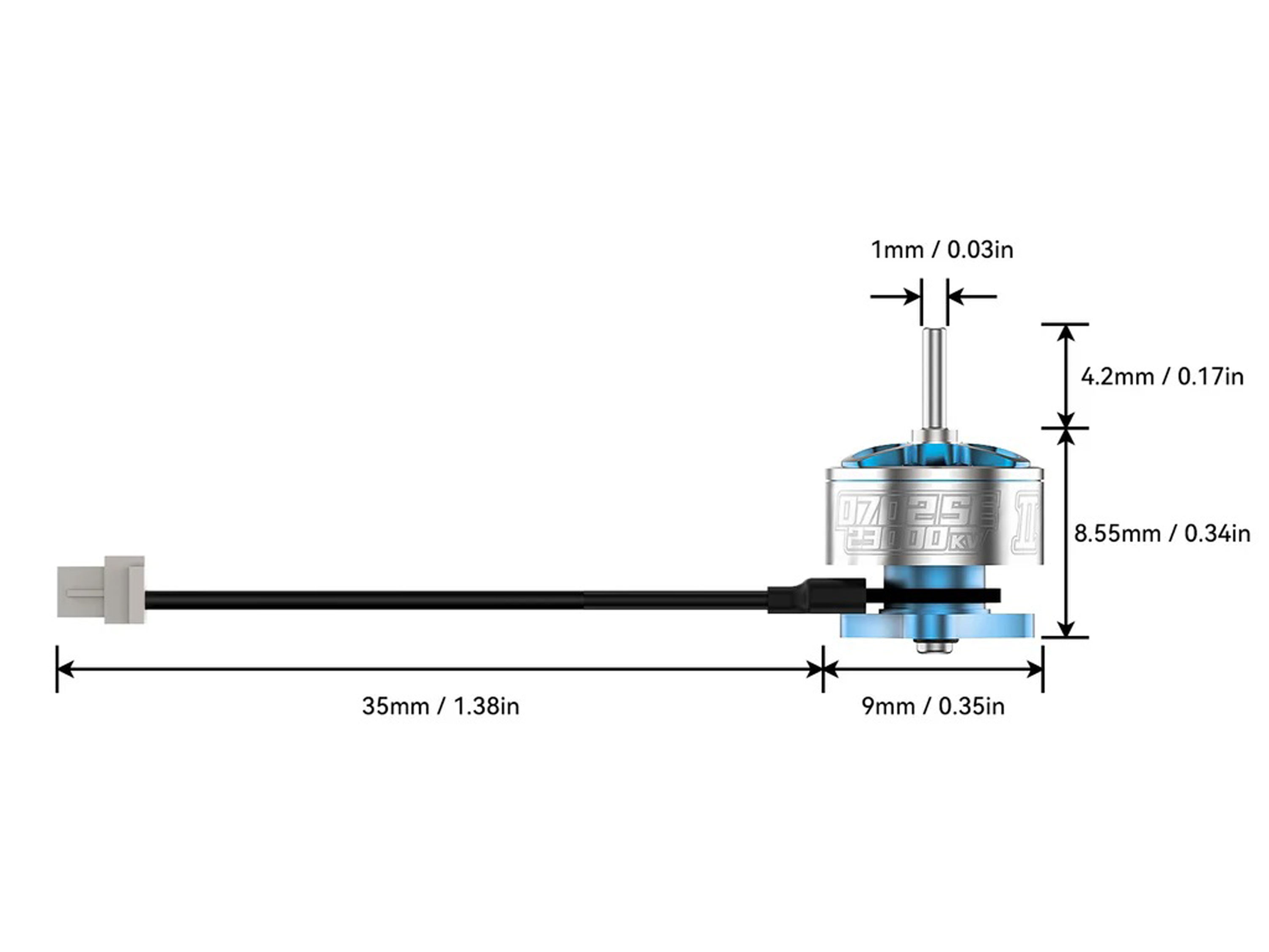 Набір безколекторних двигунів BetaFPV 0702SE-27000kv V2 (4шт) (світлина #4)