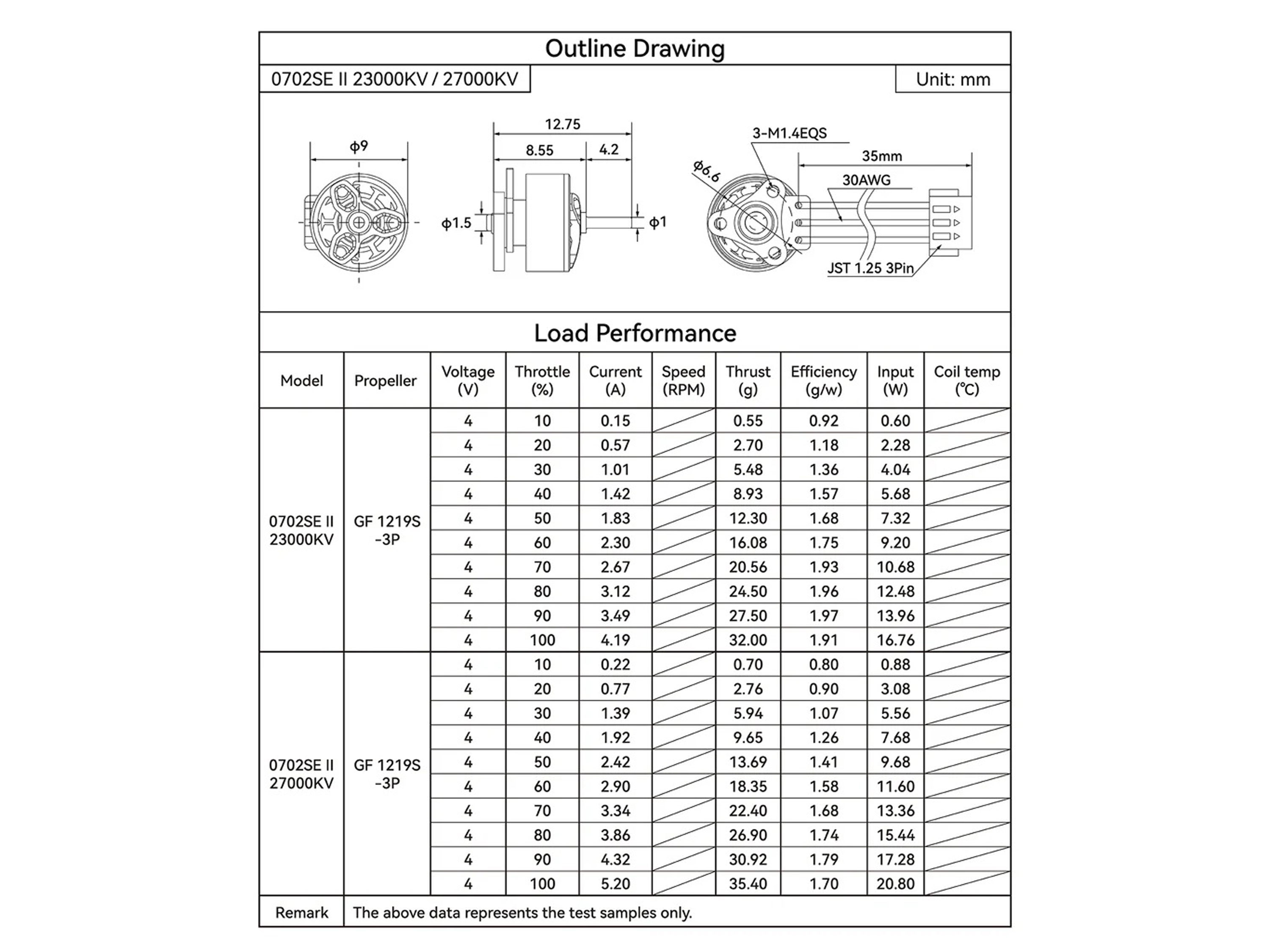 Набір безколекторних двигунів BetaFPV 0702SE-27000kv V2 (4шт) (світлина #5)