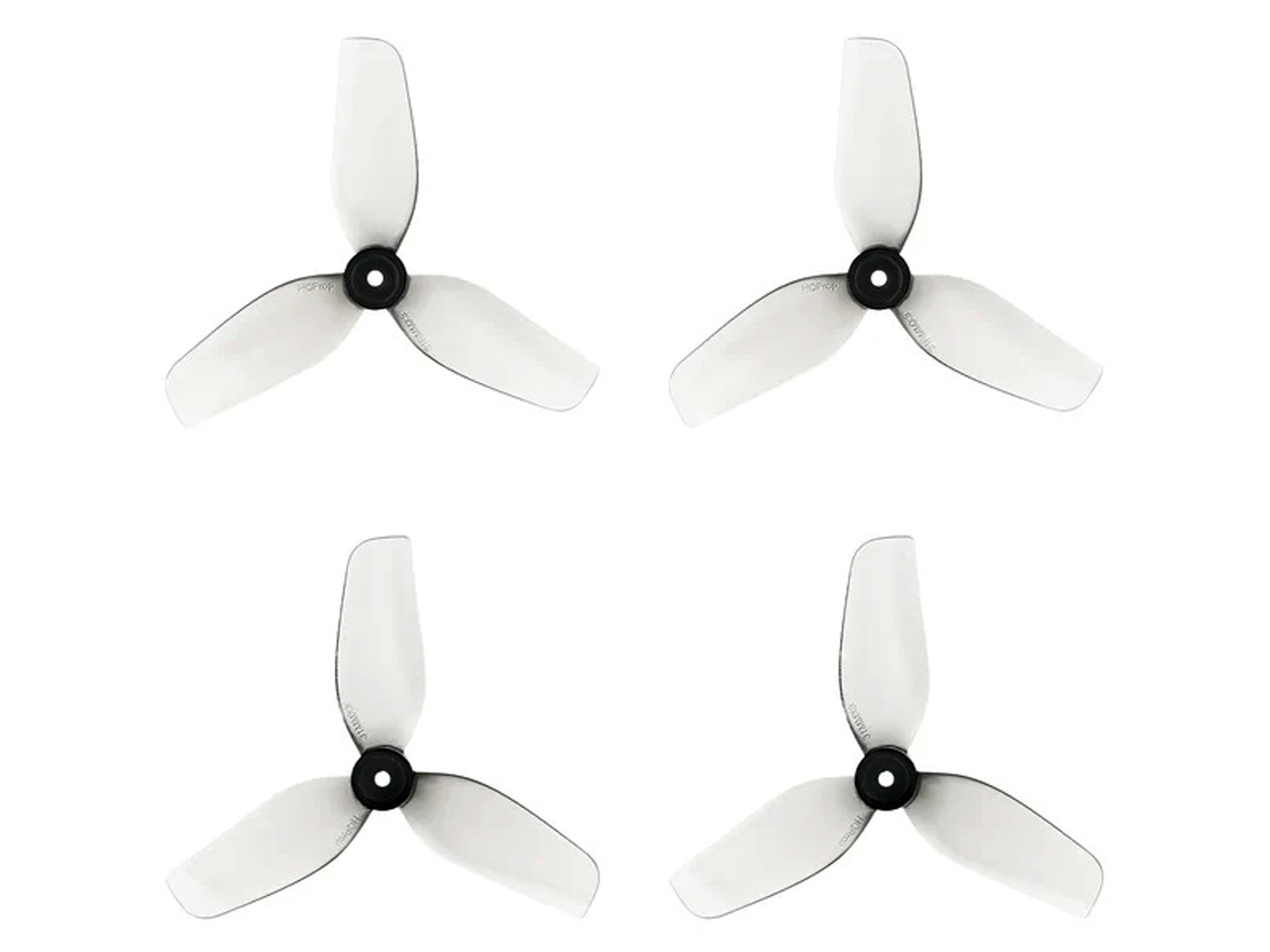 Комплект пропелерів HQProp 31мм-х3 Gray (вал 1.0мм) (світлина #1)