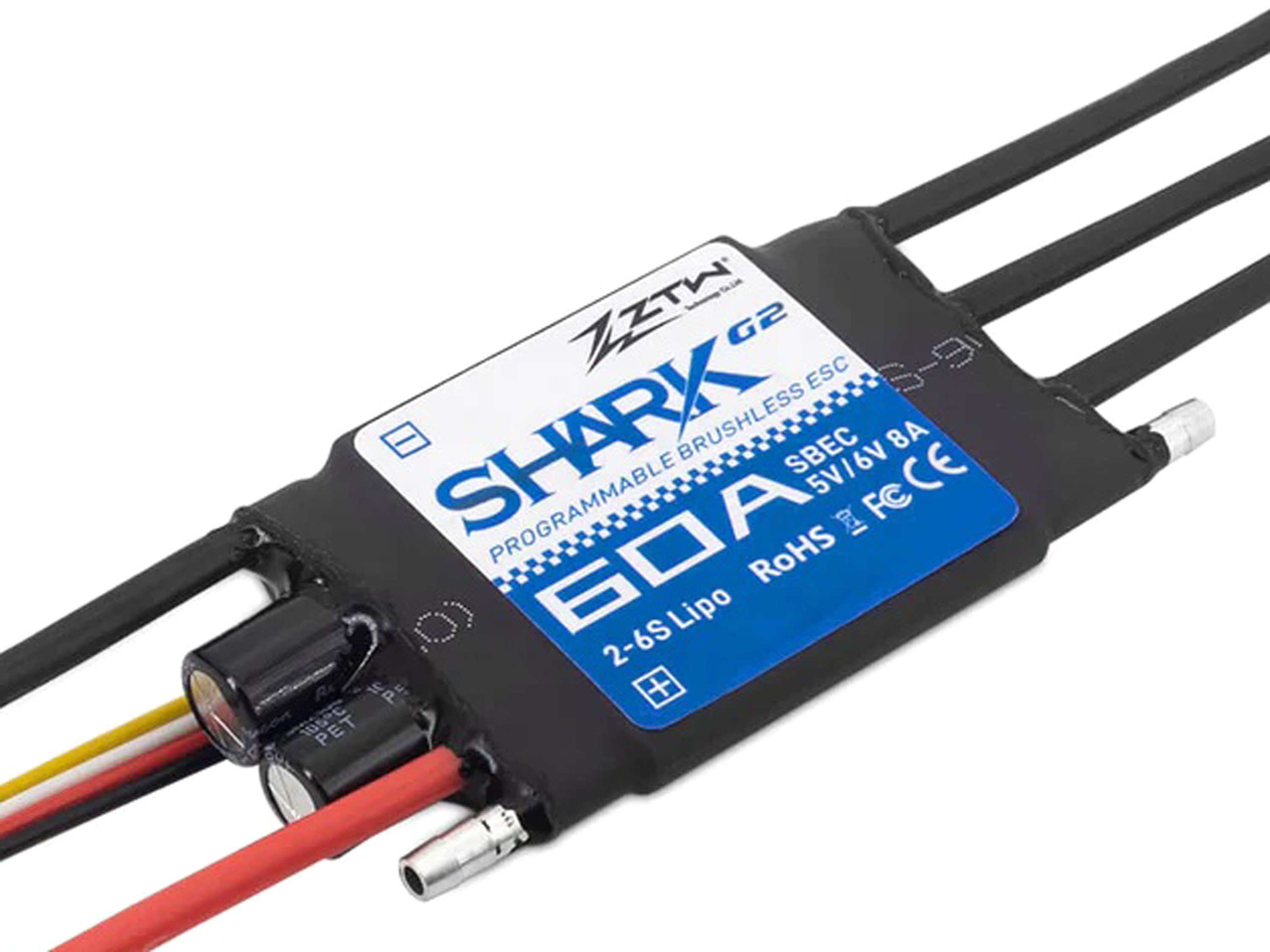 Регулятор швидкості ZTW Shark G2 60A з водяним охолодженням (світлина #1)