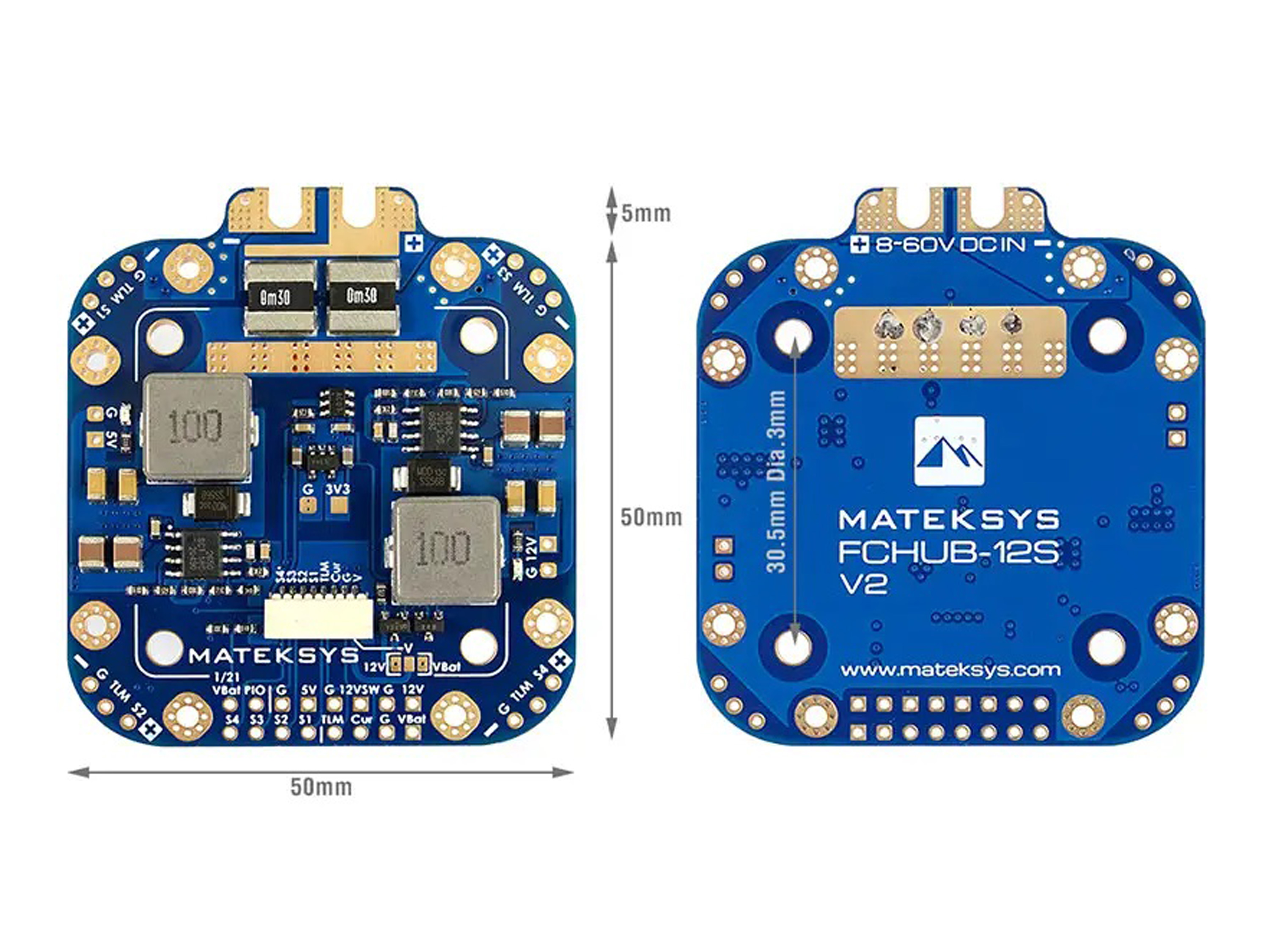 Плата розподілу живлення (PDB) Matek FCHUB 12S V2 + BEC (світлина #2)