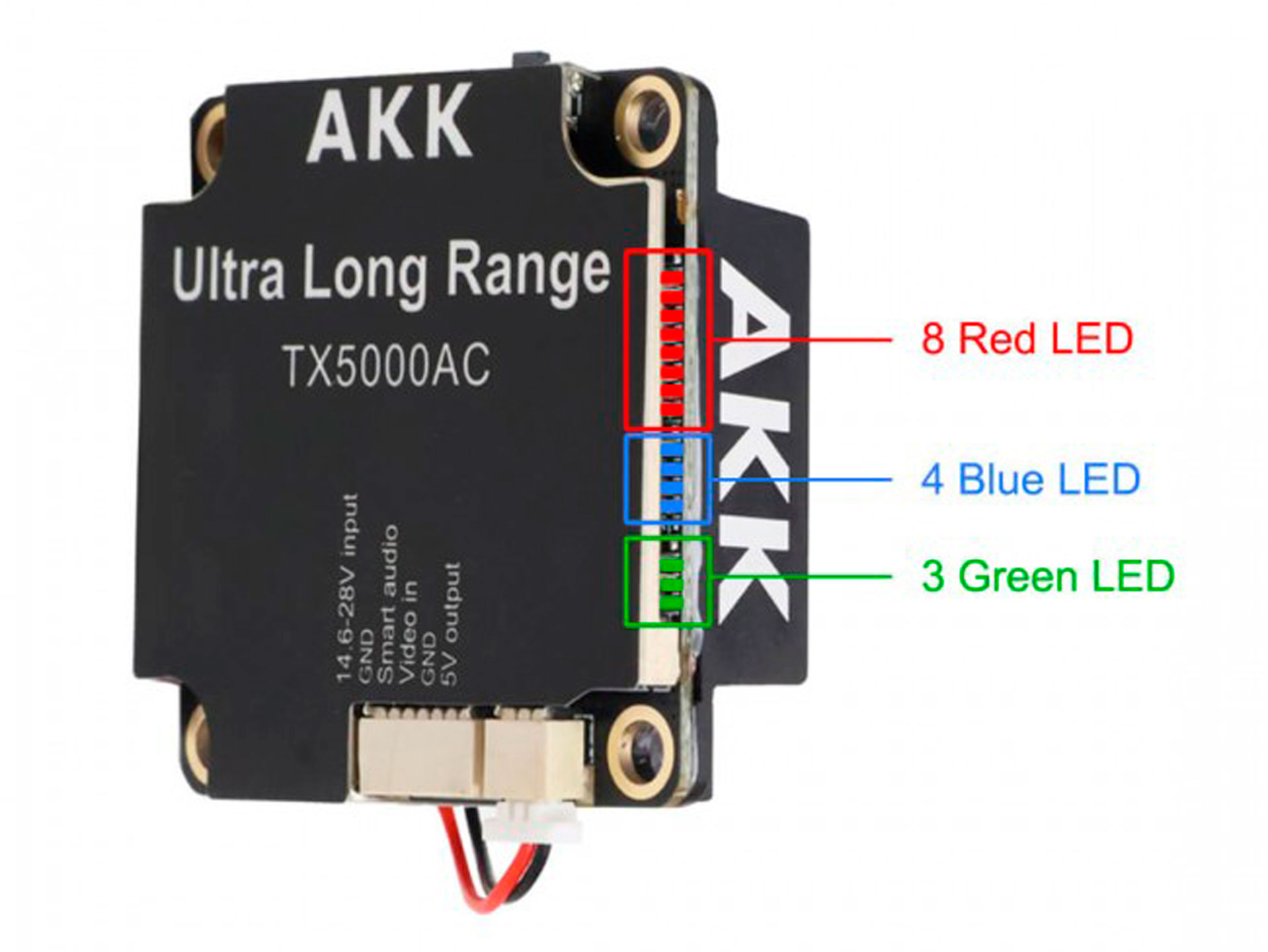 Відеопередавач AKK Ultra Long Range 4.9-6.0GHz 5W (96Ch) (світлина #4)