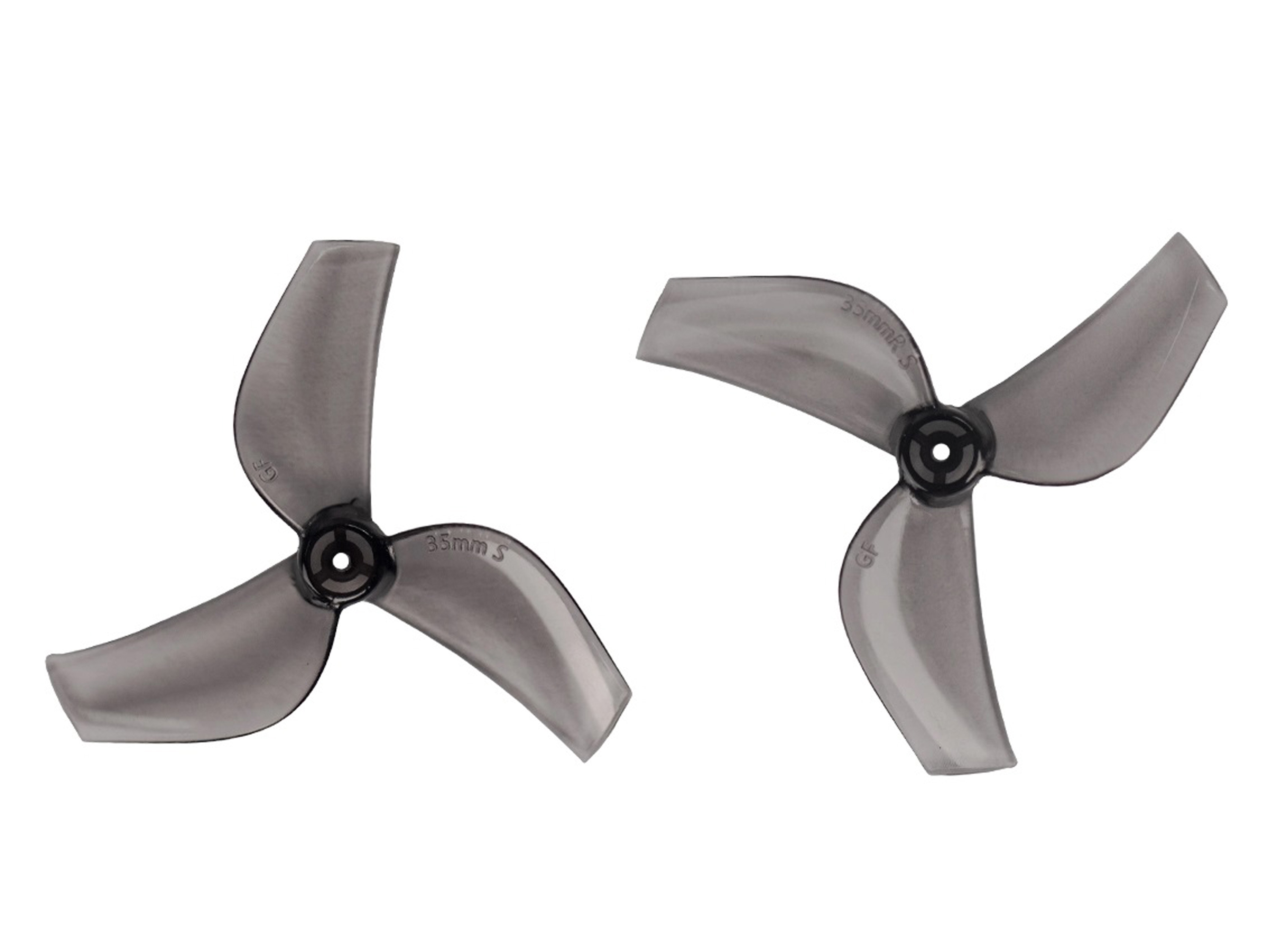 Набір пропелерів Gemfan 35мм-S Clear Gray 4 пари (вал 1мм) (світлина #1)